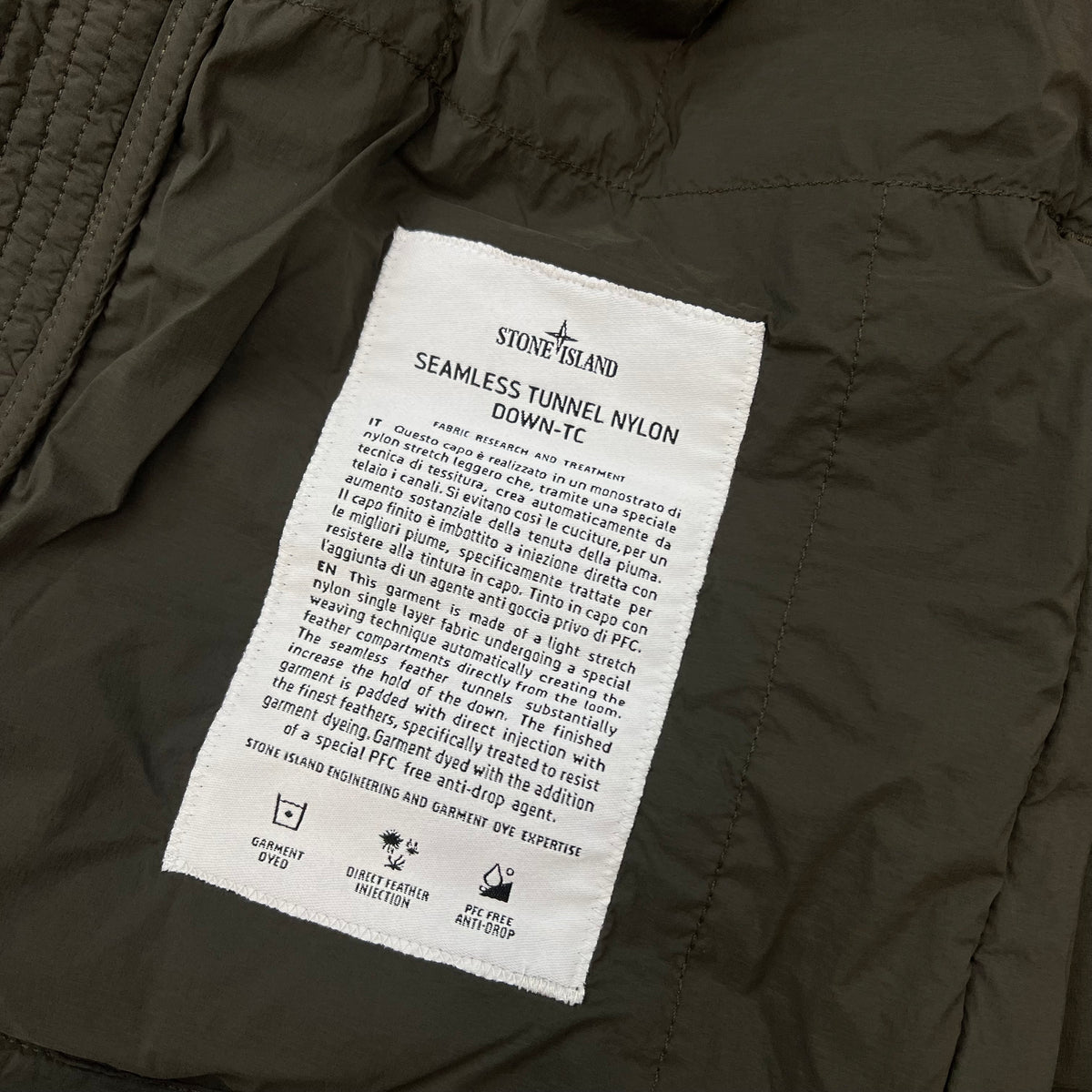 Stone Island Seamless Down Jacket - Coal Grey