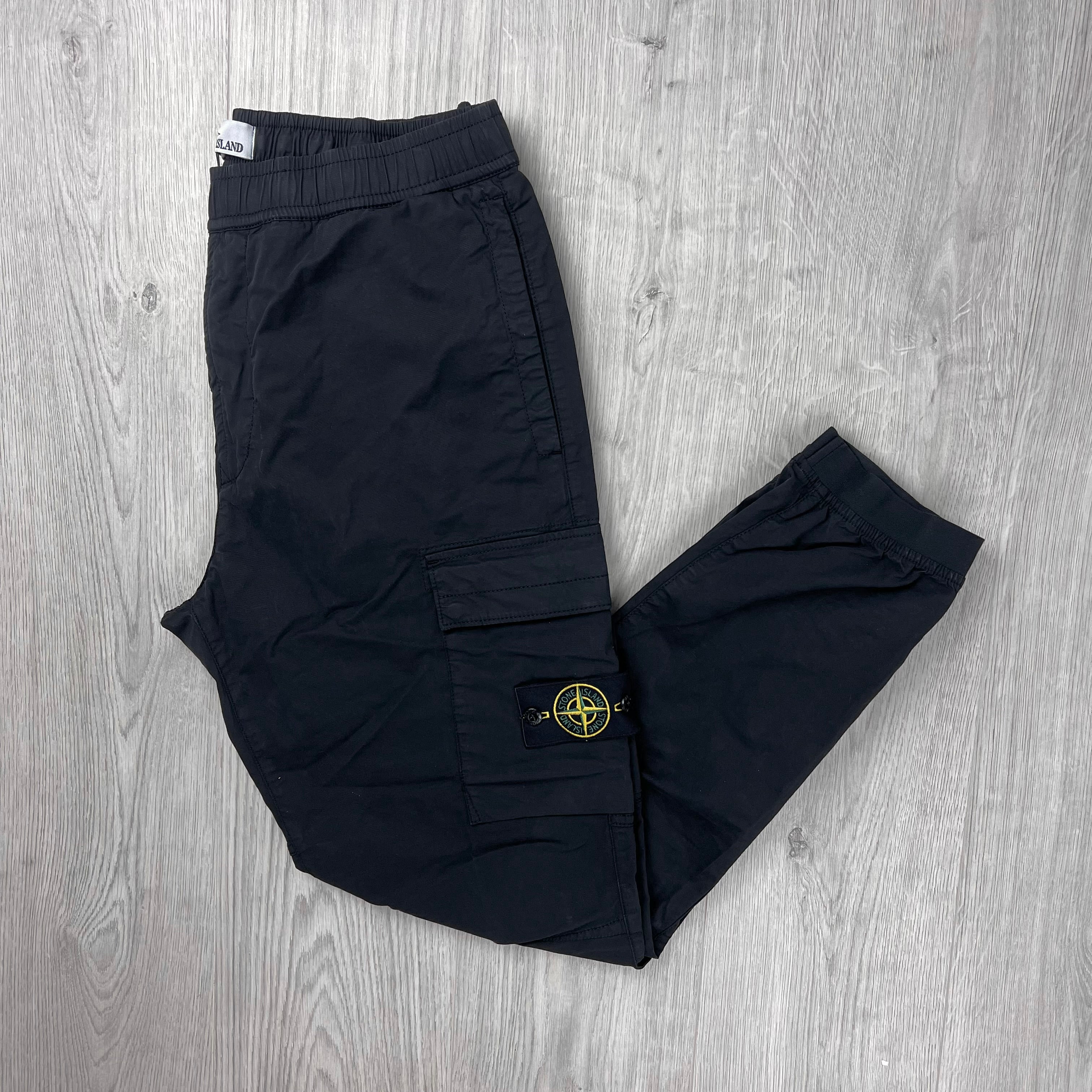 Stone Island Cargo Trousers - Black