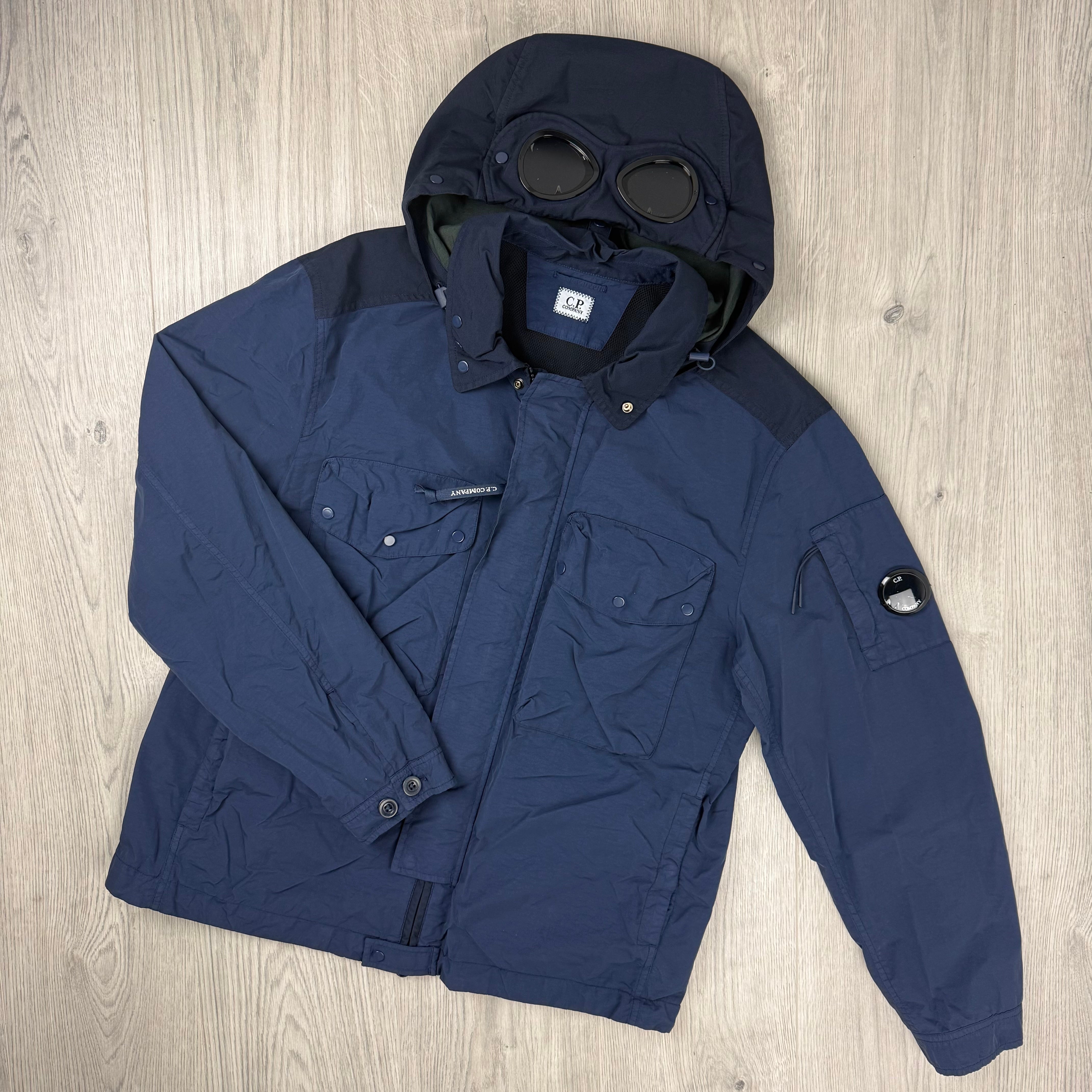 CP Company Nylon Goggle Overshirt - Midnight Navy