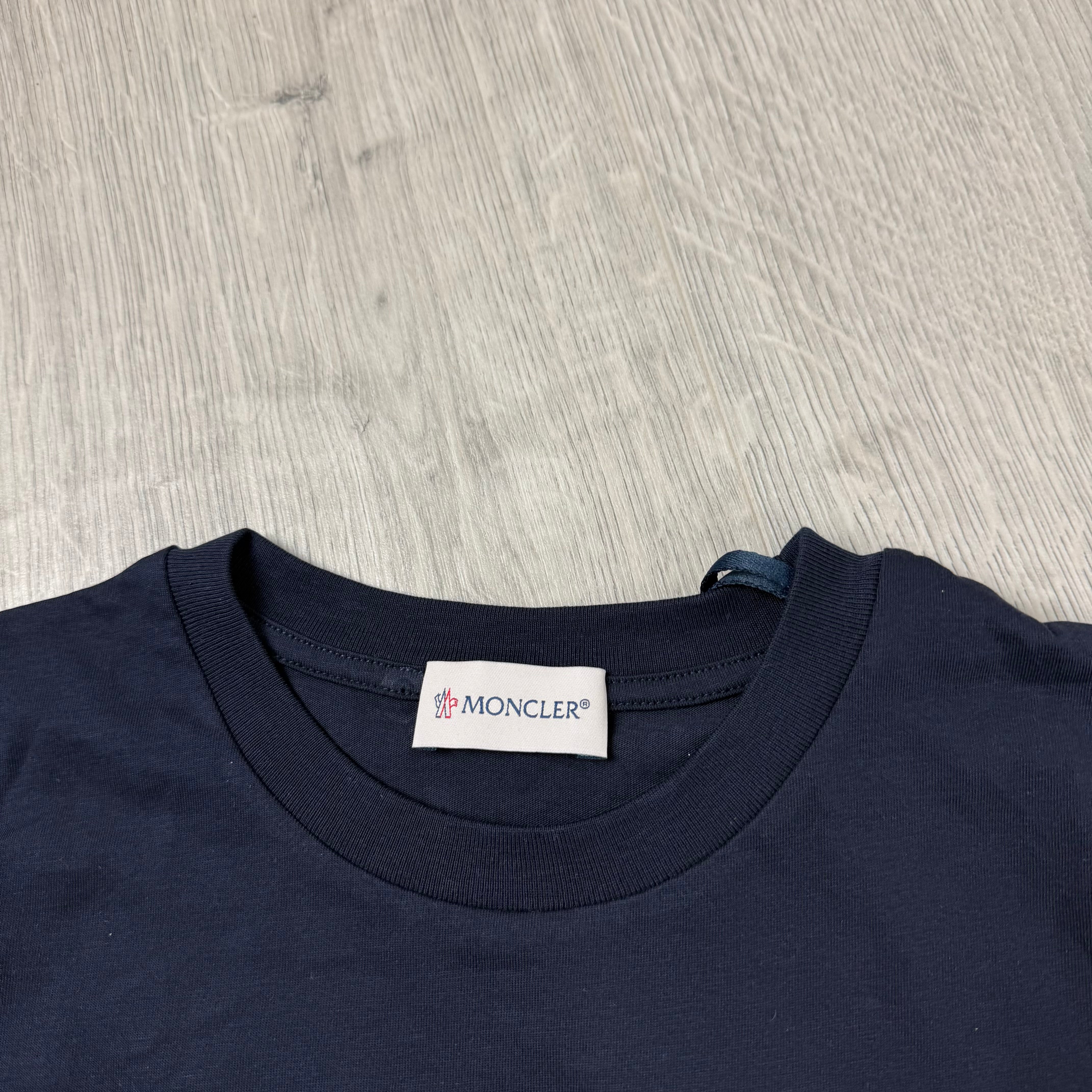 Moncler Junior Embossed T-Shirt - Navy