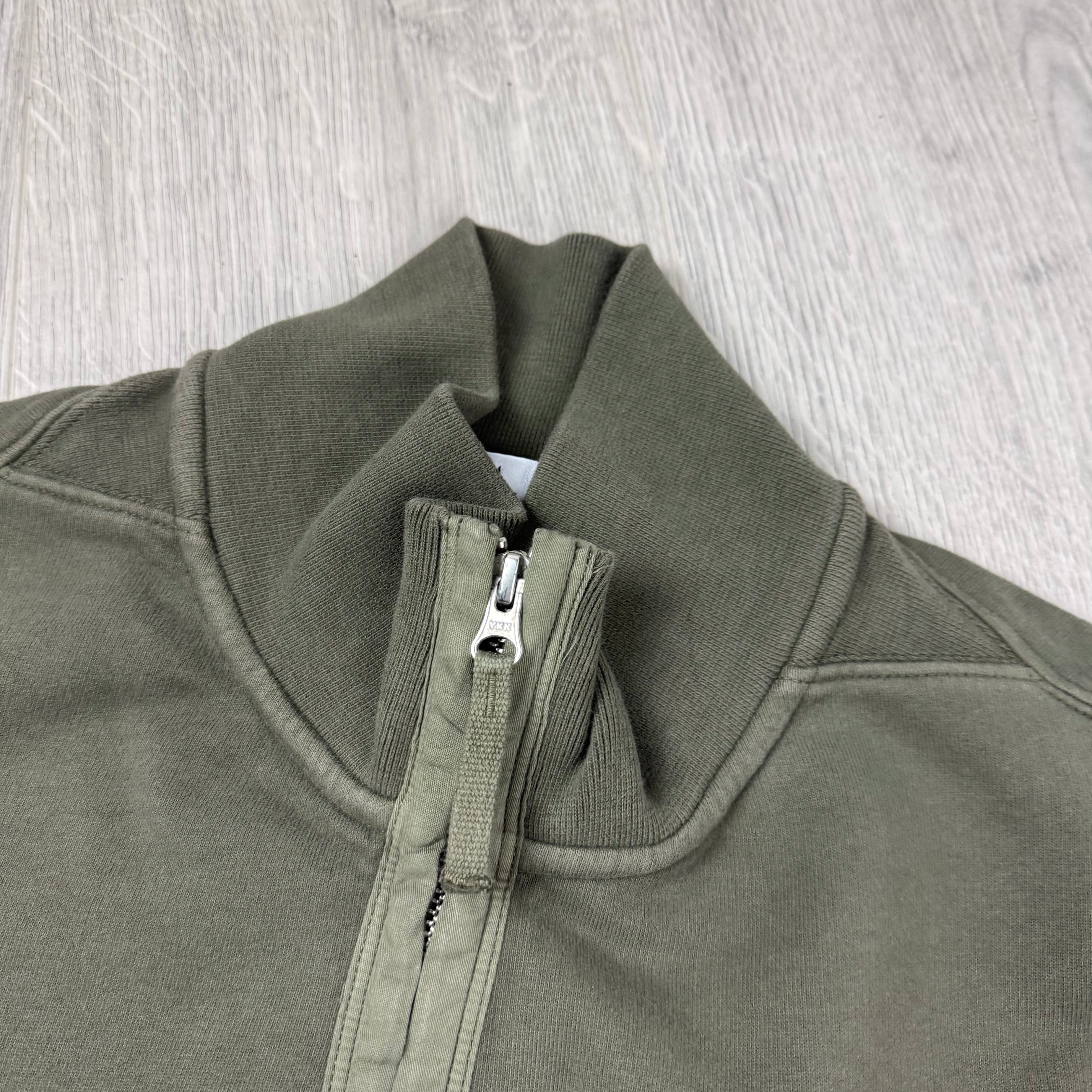 Stone Island Zip Sweatshirt - Military Green