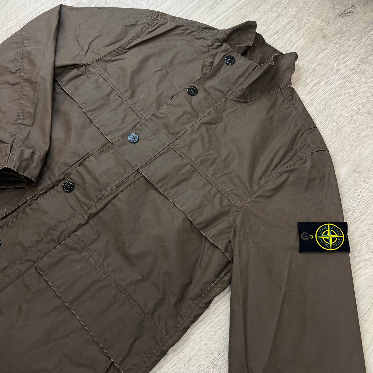 Stone Island Waxed Field Jacket - Umber