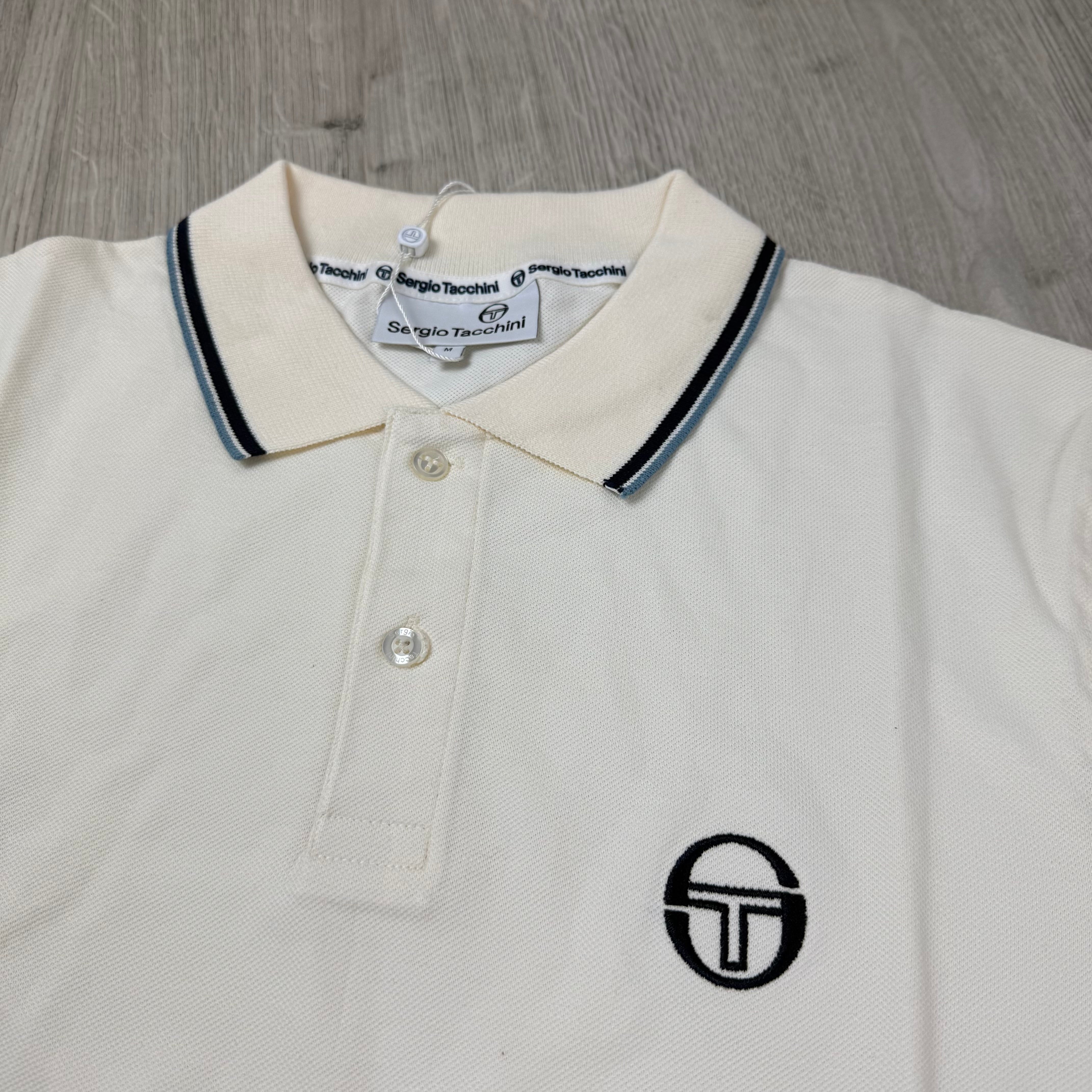 Sergio Tacchini Long Sleeve Polo Shirt - Gardenia