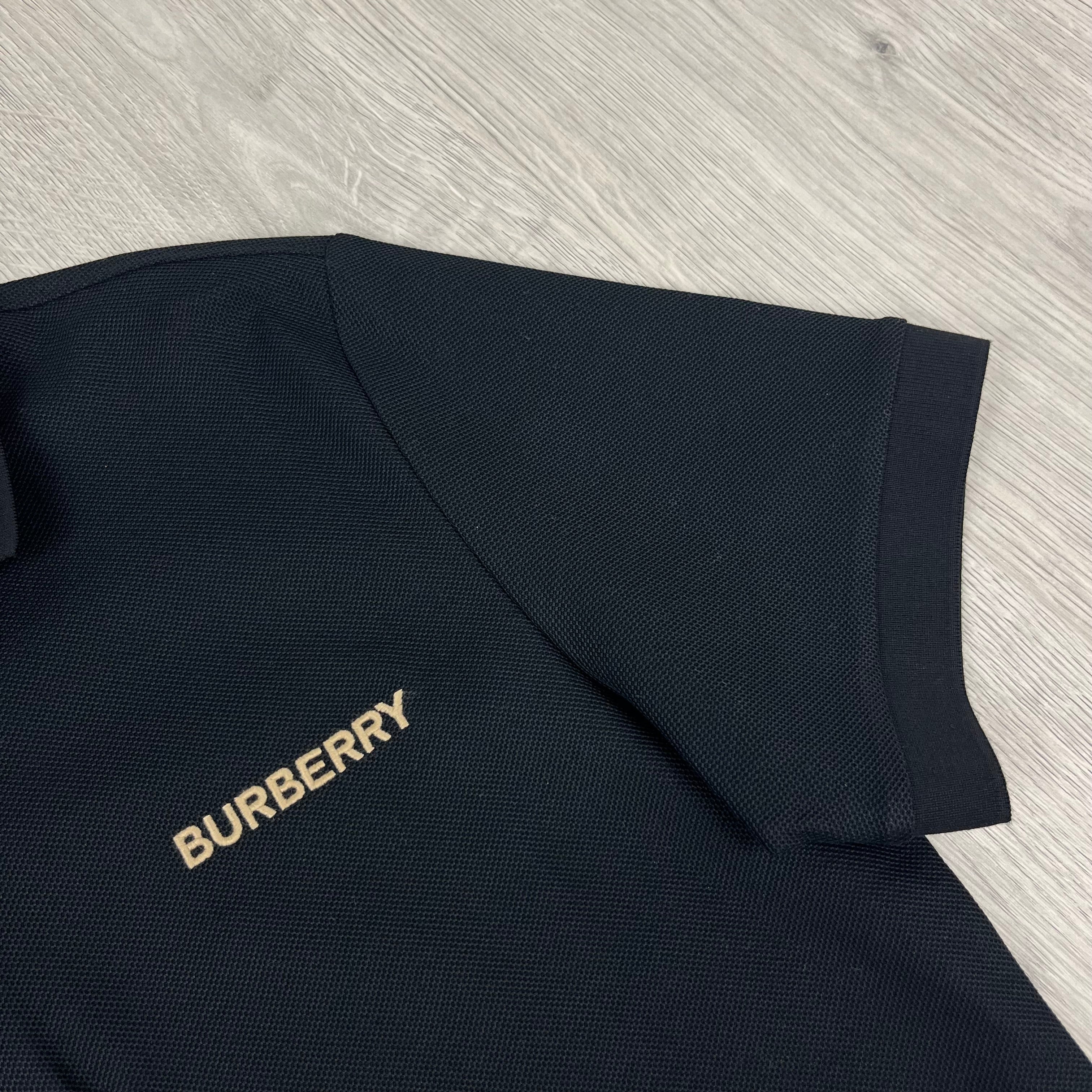 Men's Burberry 'Hartford' Polo Shirt in Black. On sale at Open Attire.