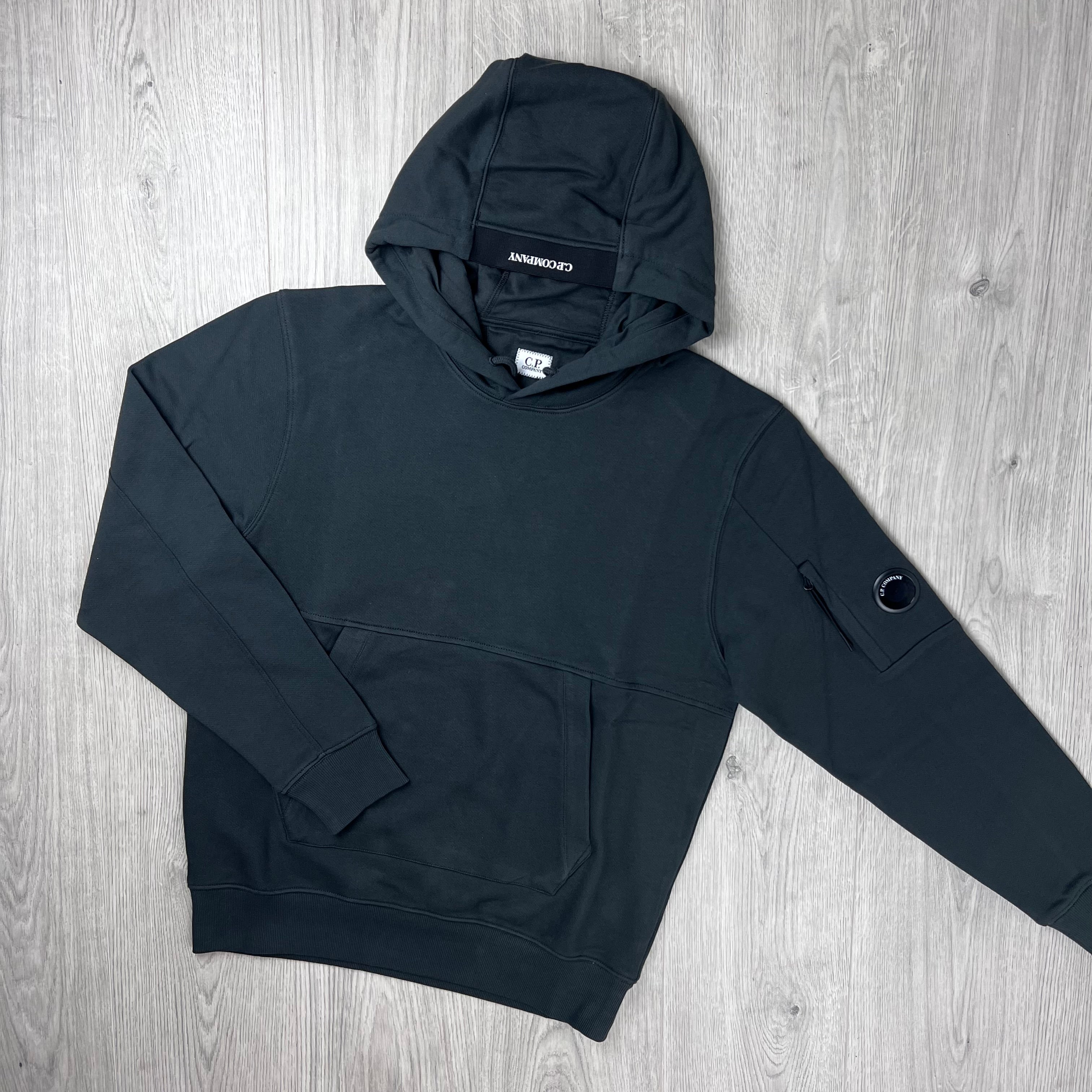 CP Company Raised Fleece Hoodie - Raven