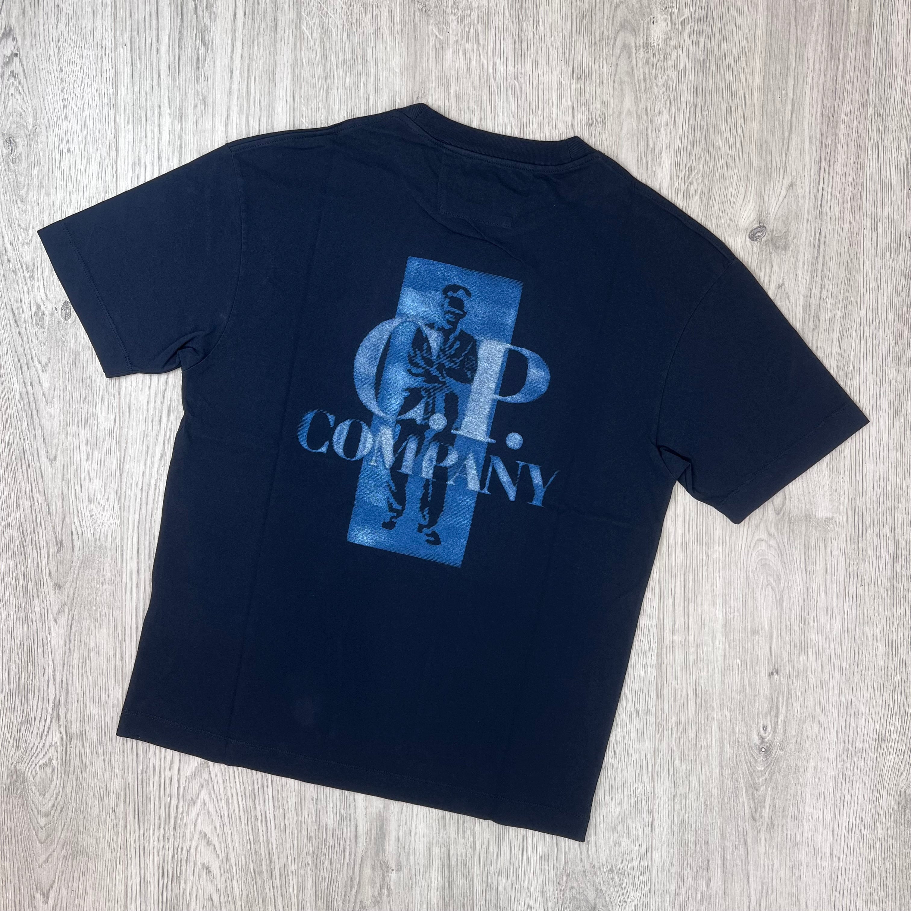 CP Company Striped T-Shirt - Navy