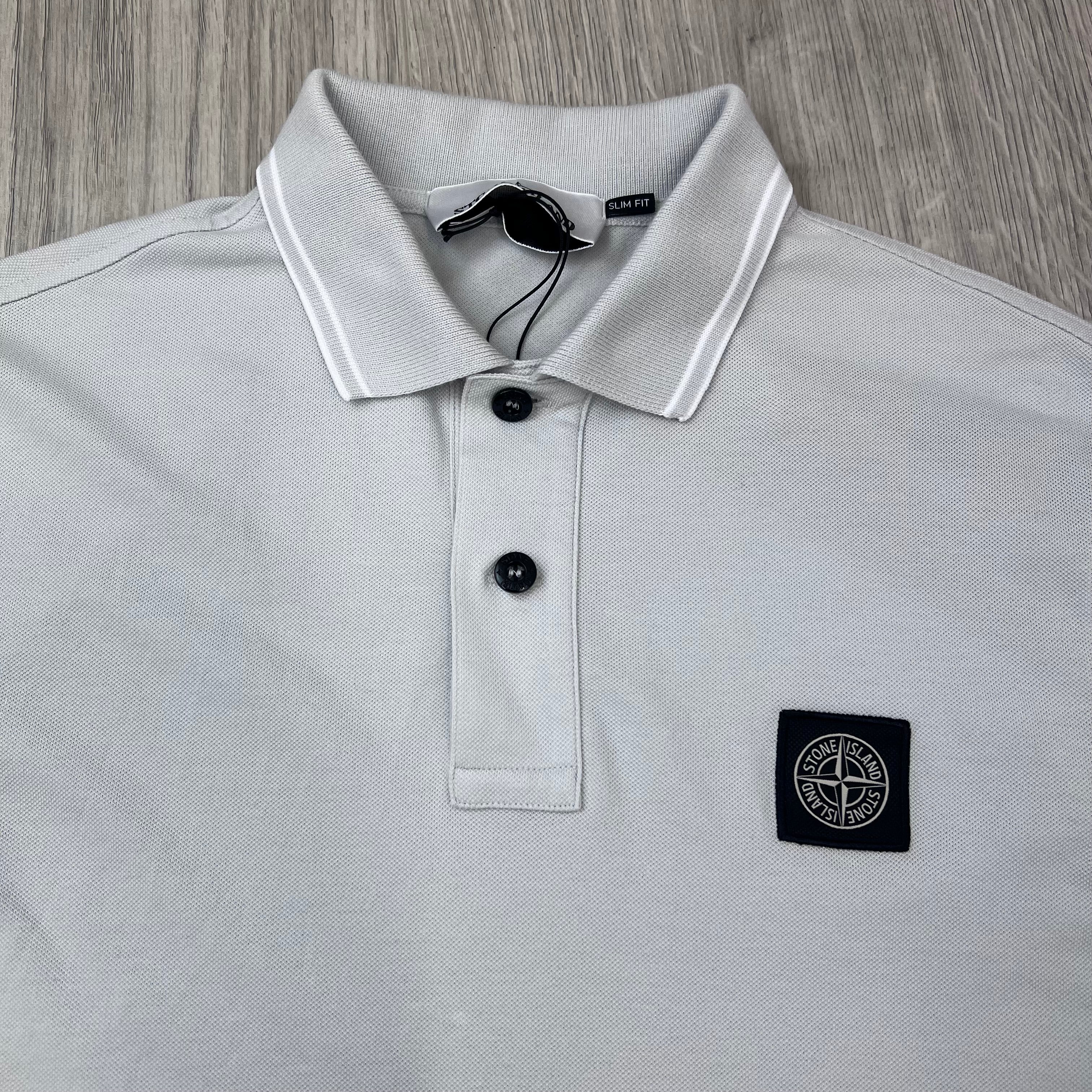 Stone Island Patch Polo Shirt - Sky Blue