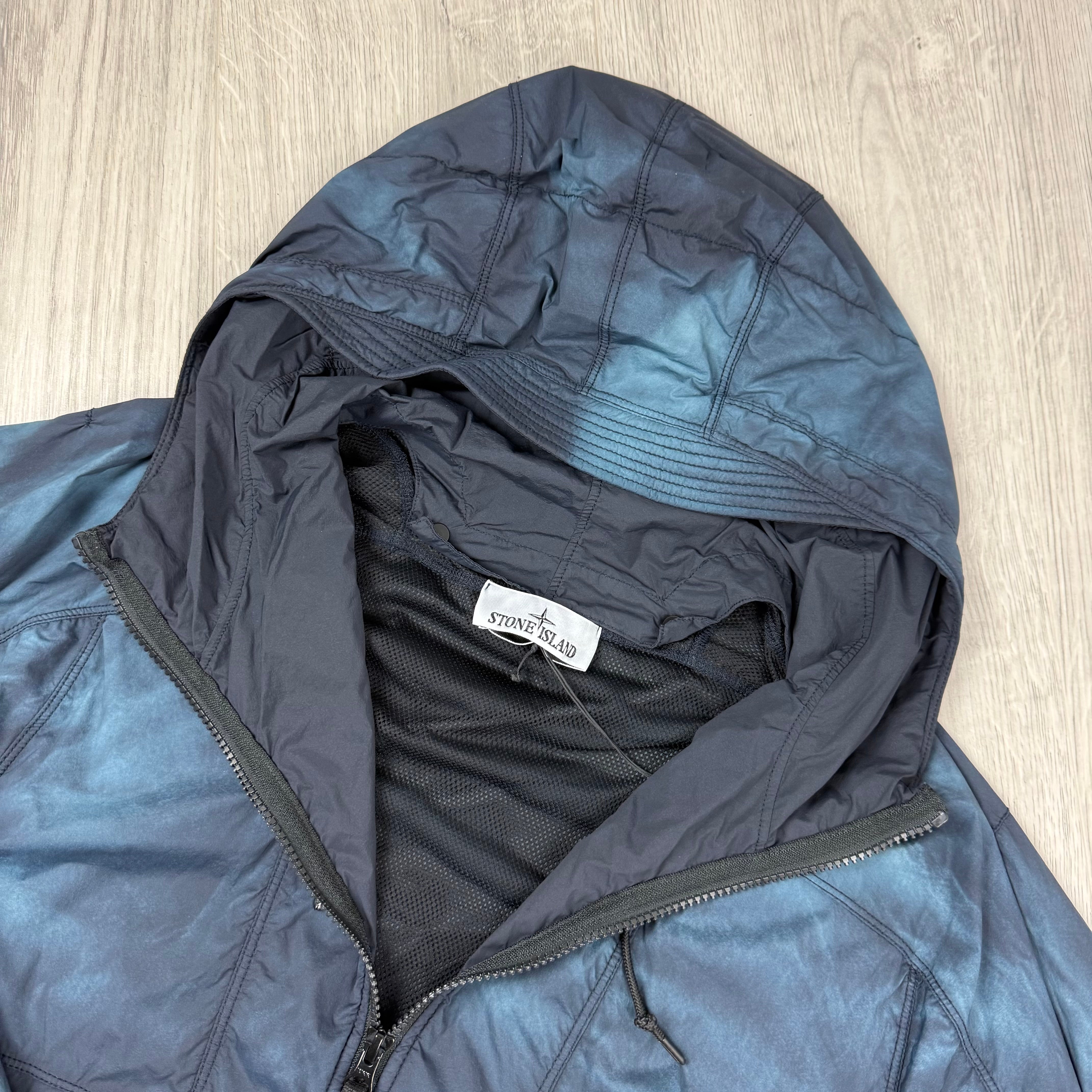 Men's Stone Island Skin Touch Nylon-TC Hooded Jacket in Black. On sale at Open Attire.