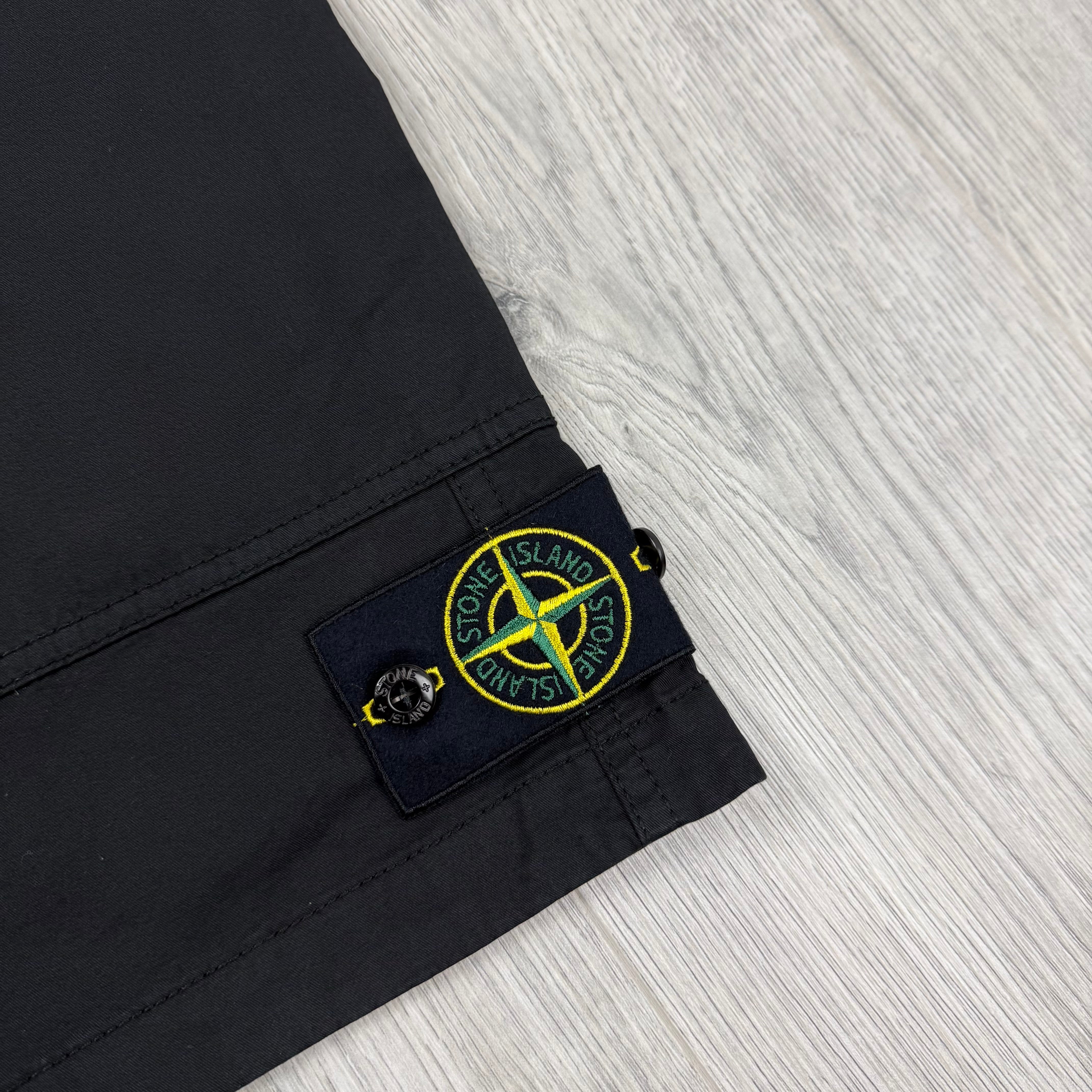 Stone Island Cargo Shorts - Black