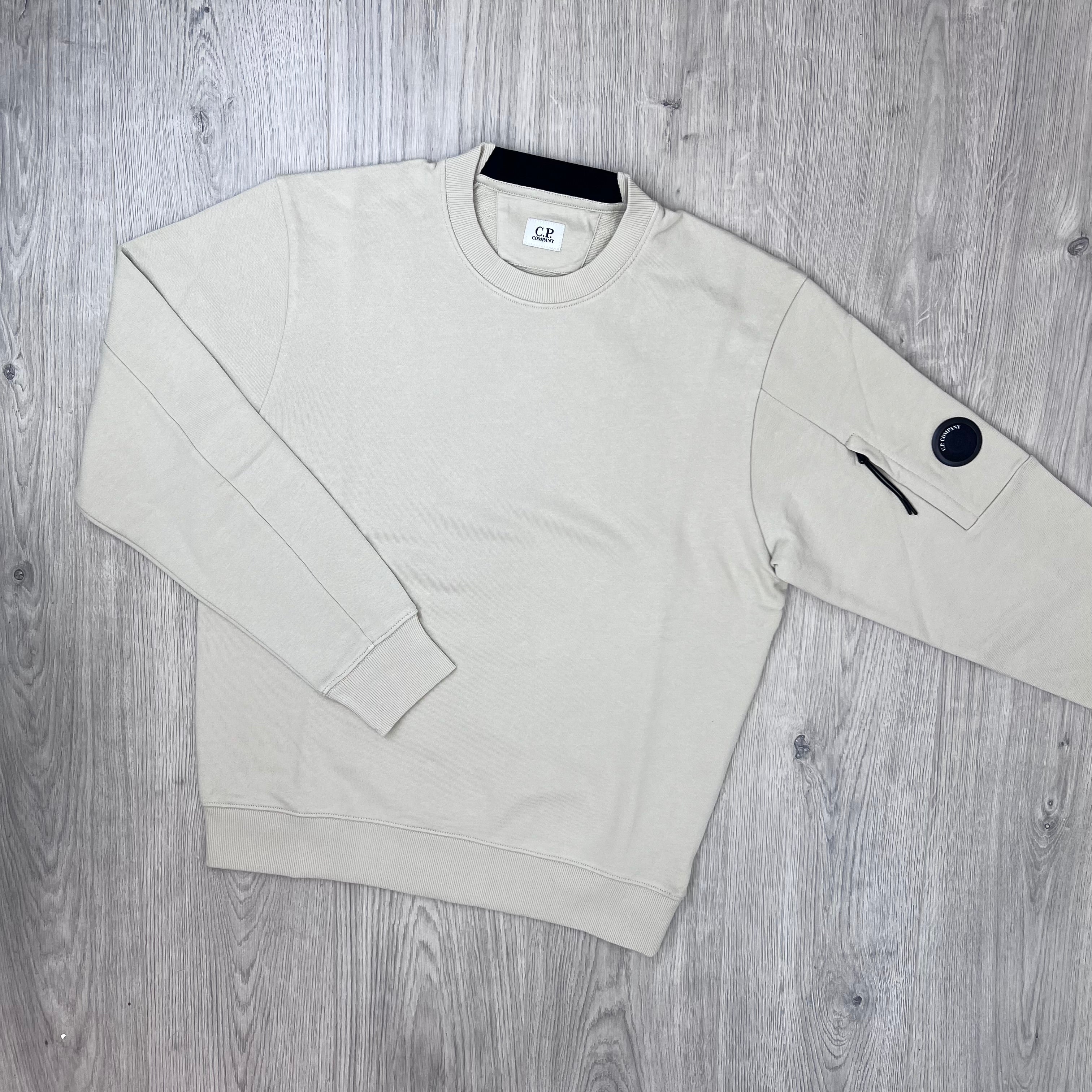CP Company Raised Fleece Sweatshirt - Silver Birch