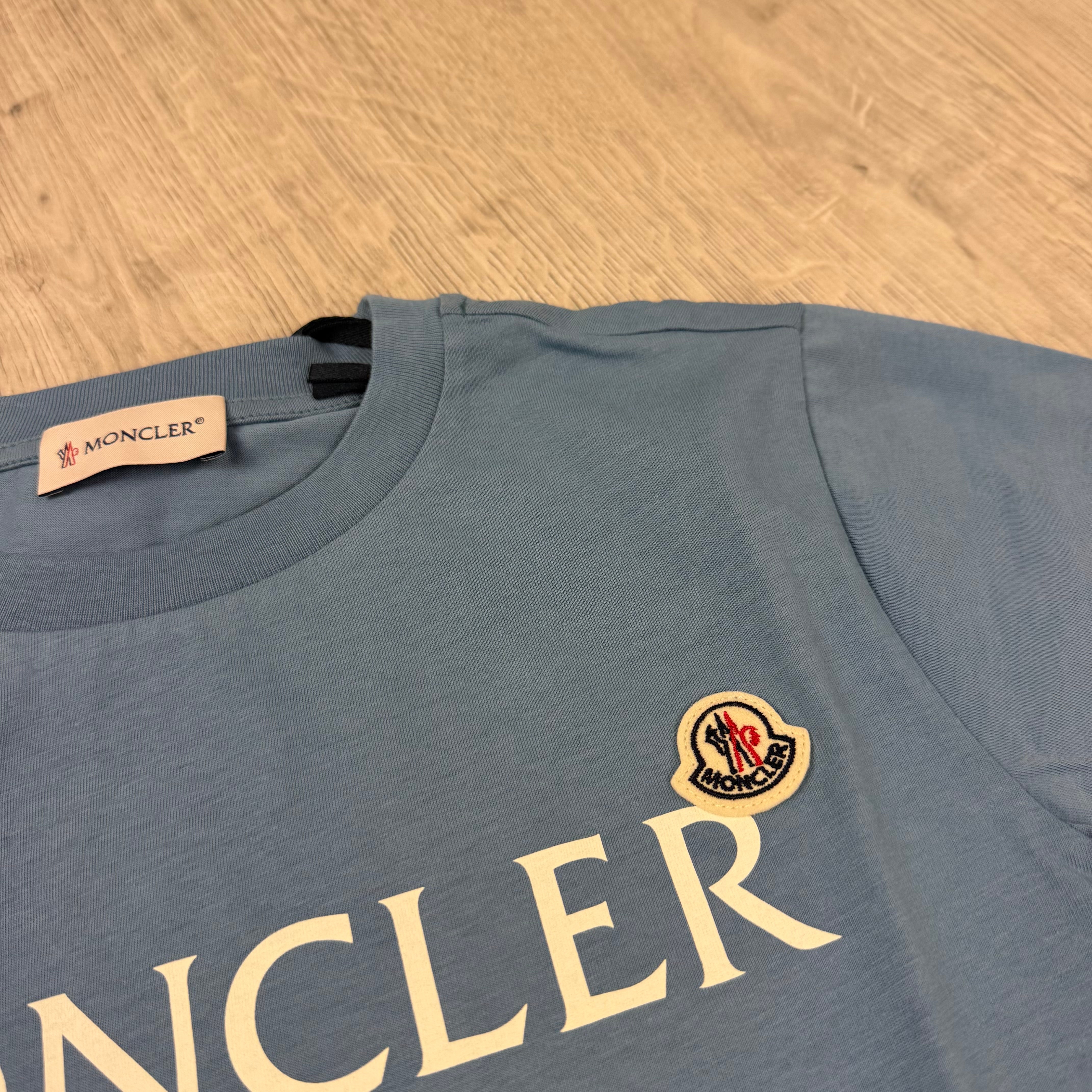 Moncler Junior Printed T-Shirt - Blue