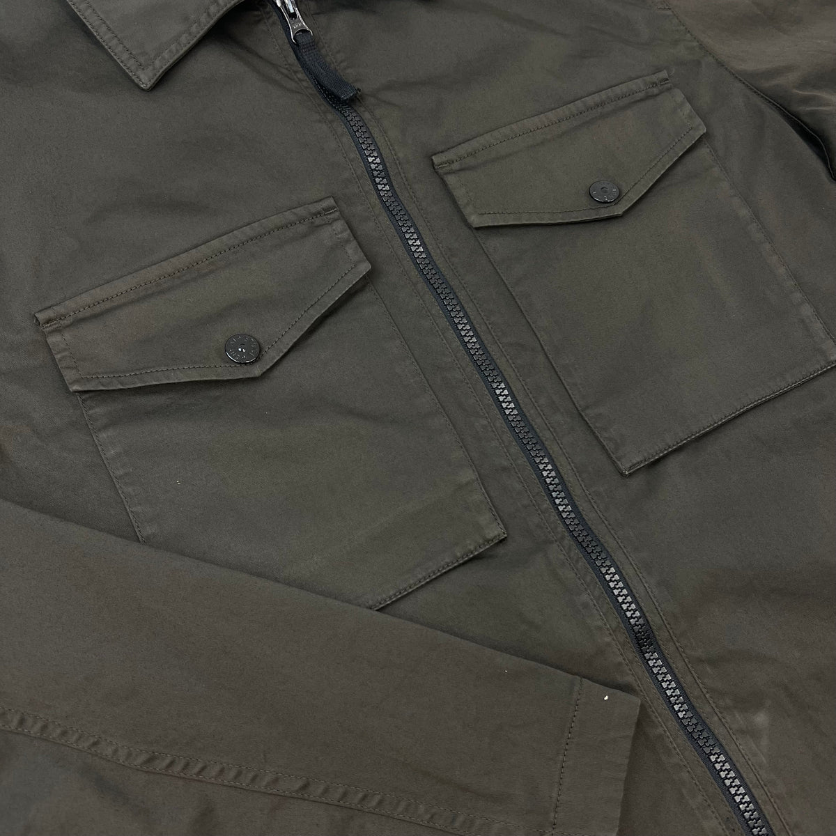 Stone Island Zip Overshirt - Coal Grey