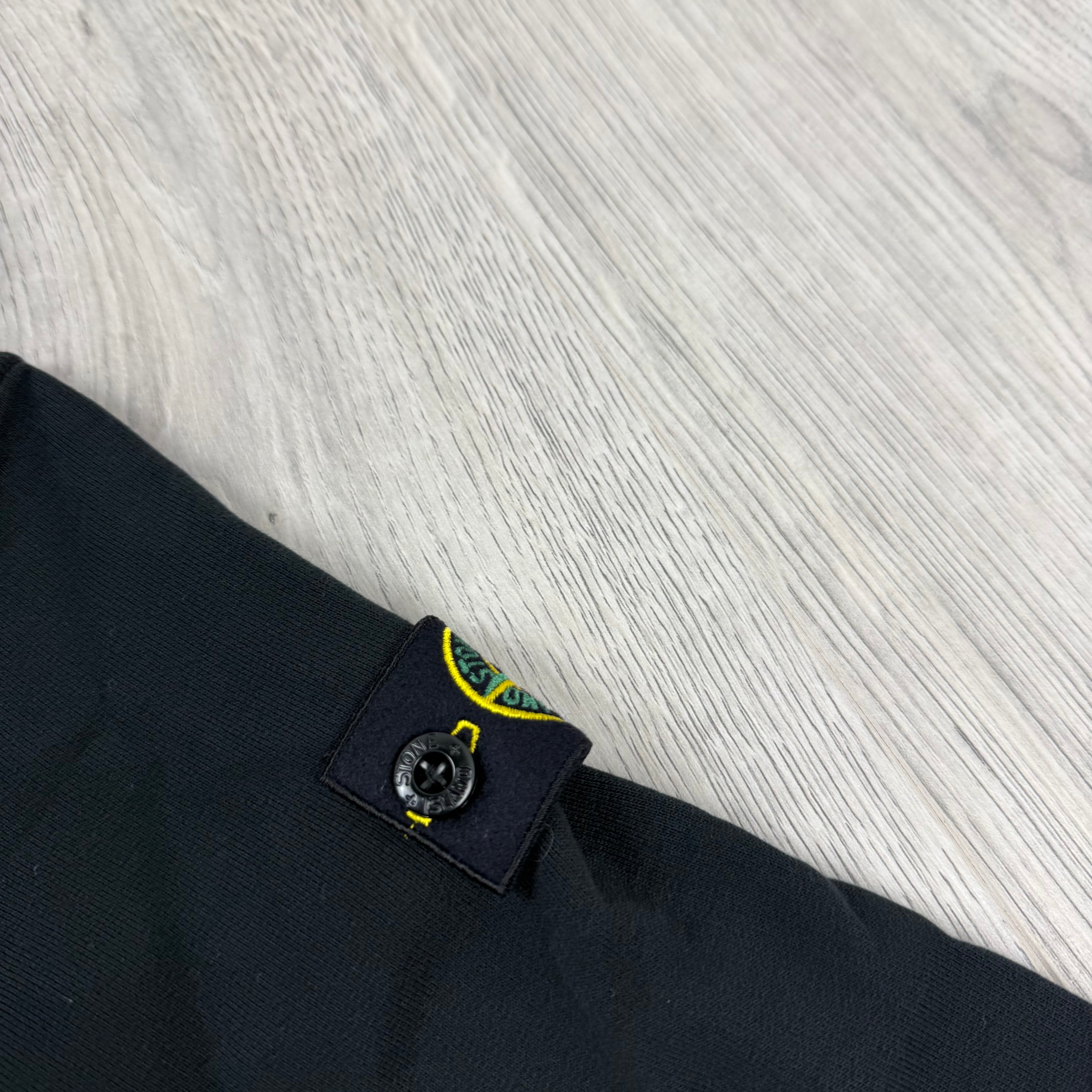 Stone Island Junior Pullover Hoodie - Black