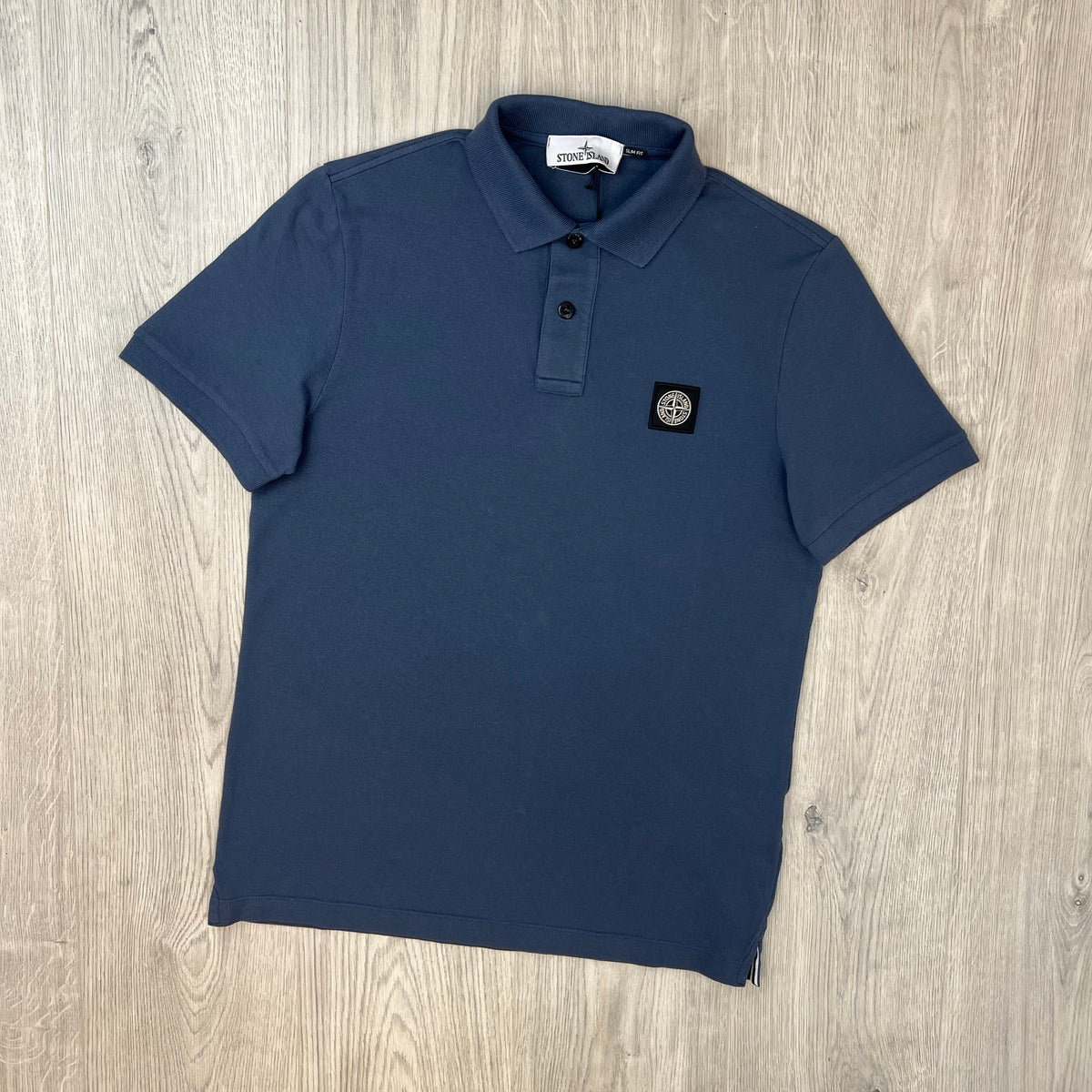 Stone Island Patch Polo Shirt - Slate Blue