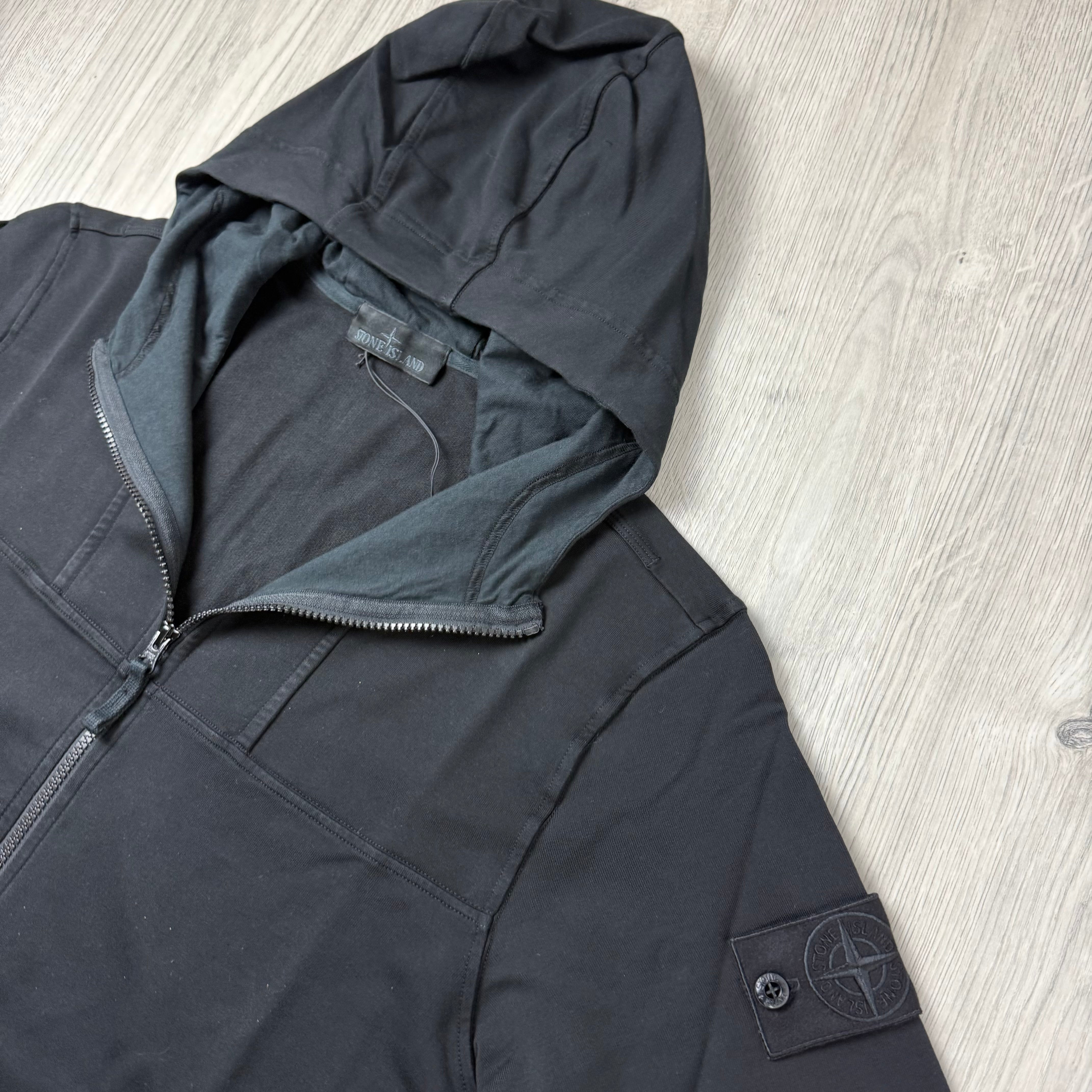 Stone Island Ghost Zip Hoodie - Black