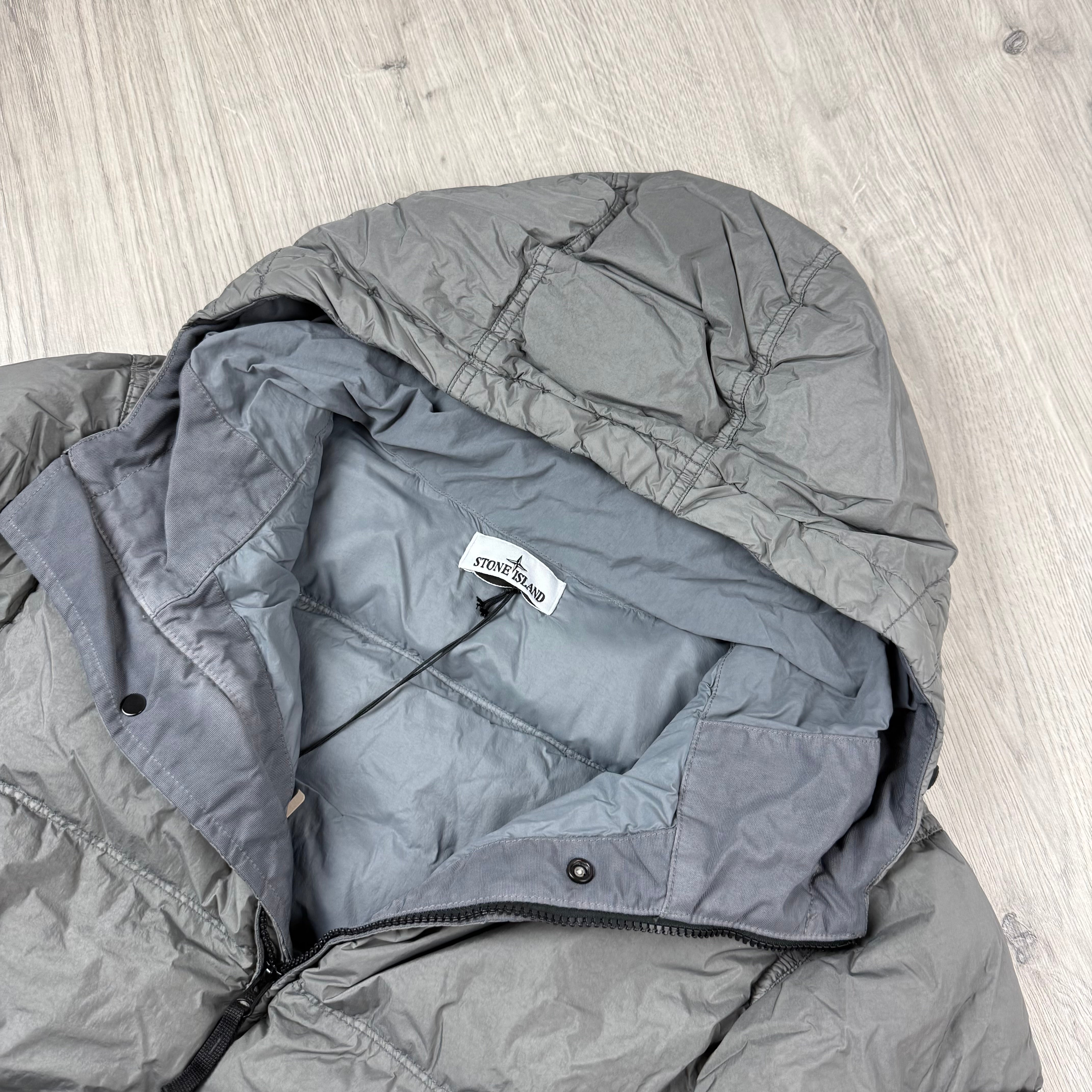 Stone Island Crinkle Reps Down Jacket - Cement