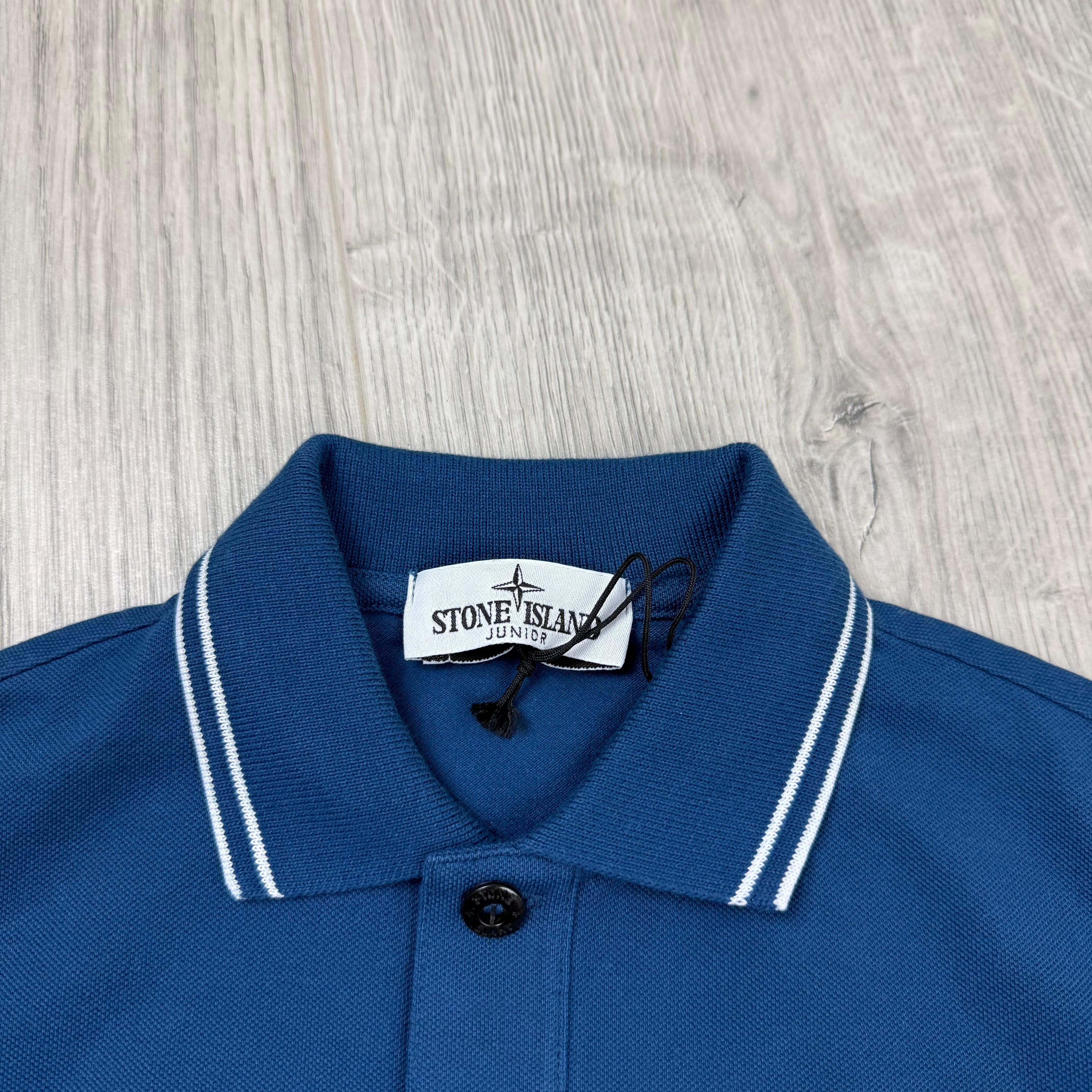 Stone Island Junior Patch Polo Shirt - Bluette