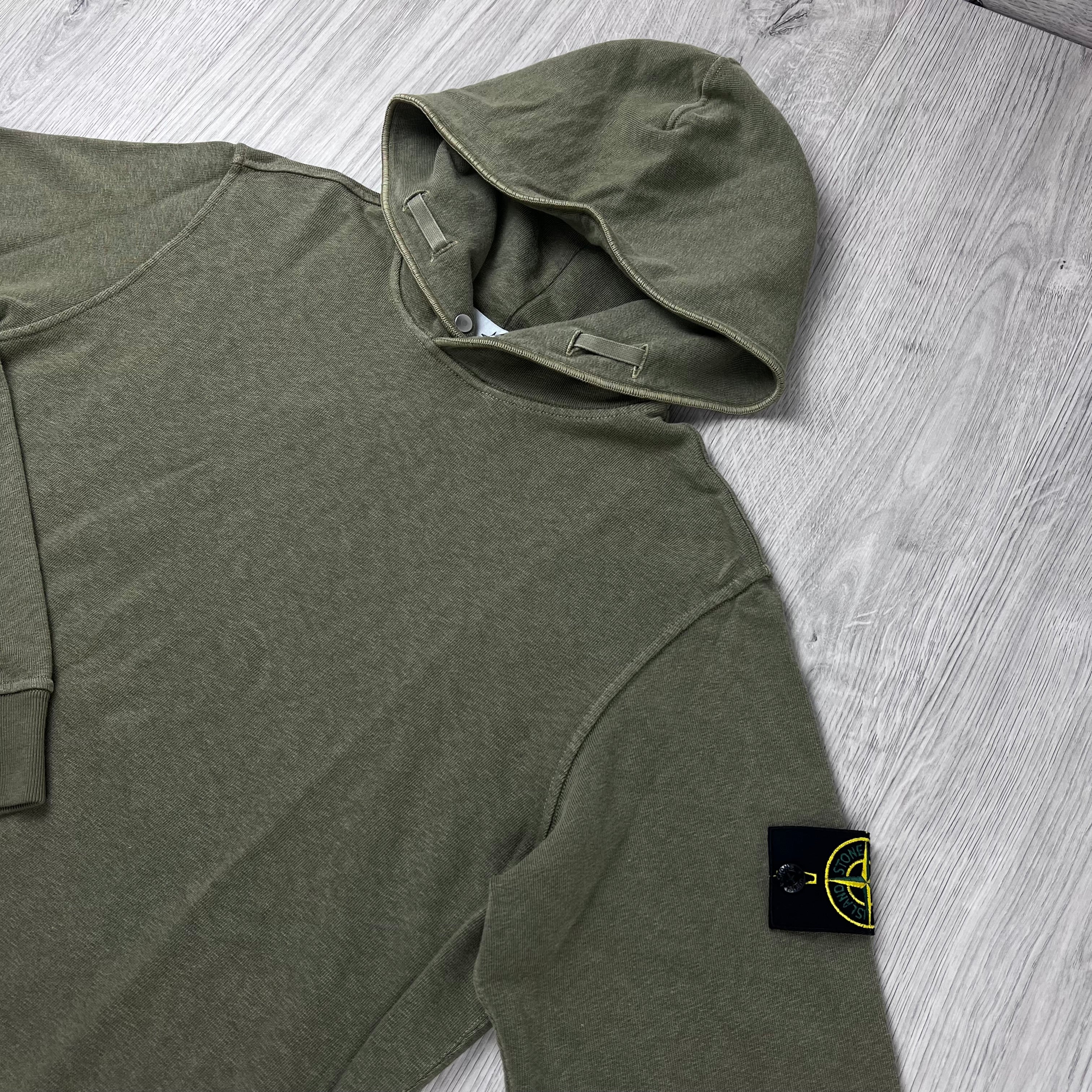 Stone Island Dyed Hoodie - Military