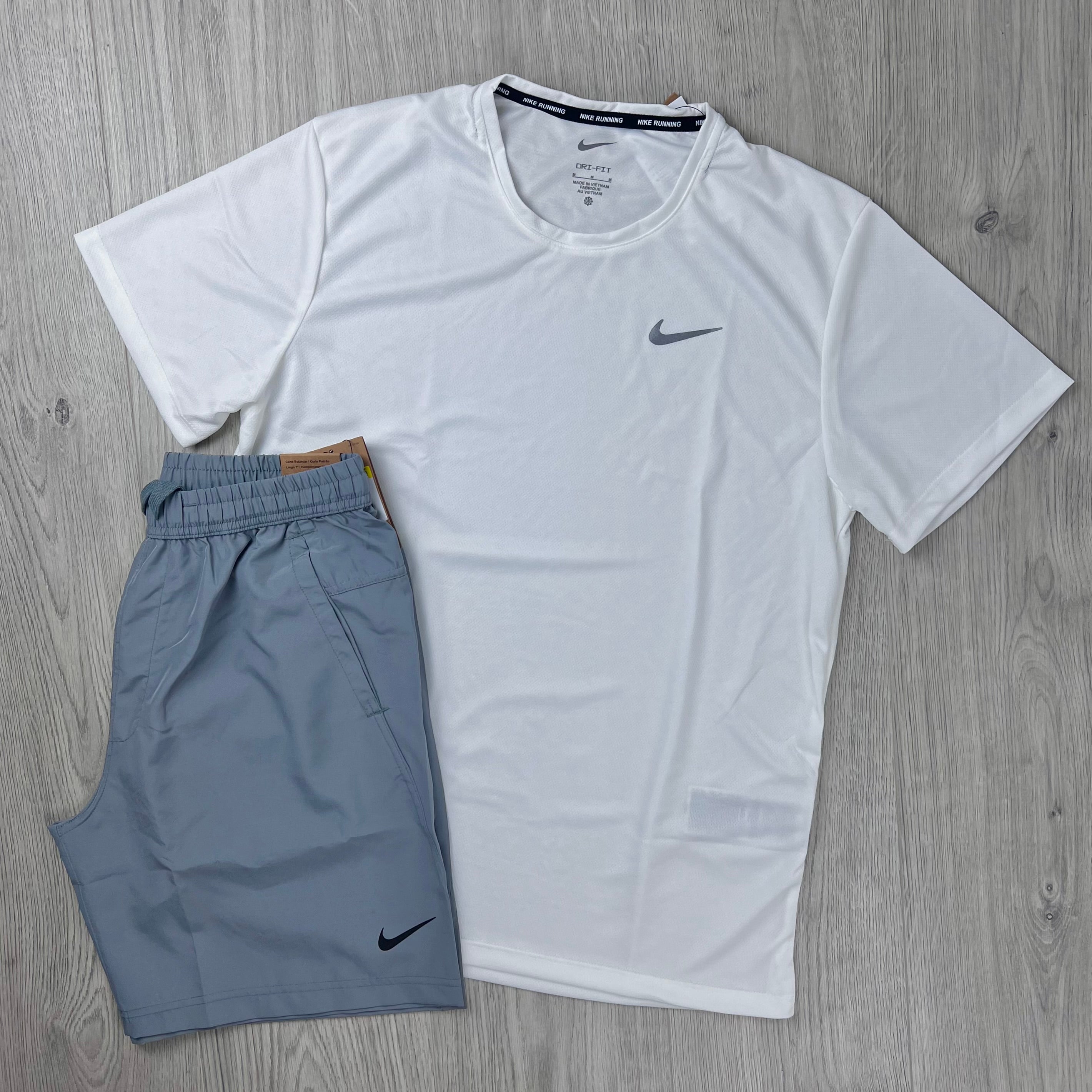 Nike 'Miler' Set - White/Smoke Grey