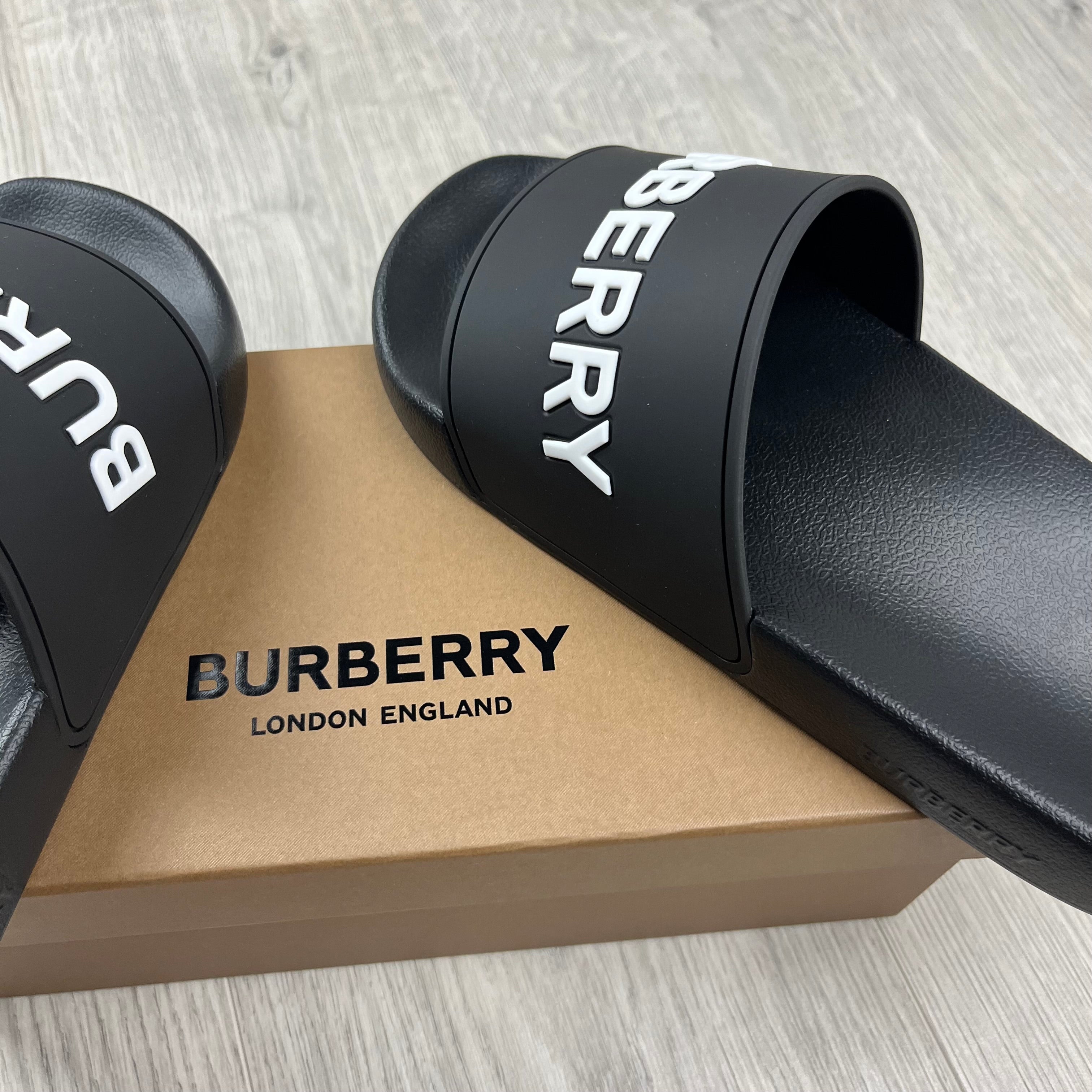 Burberry 'Furley' Slides - Black