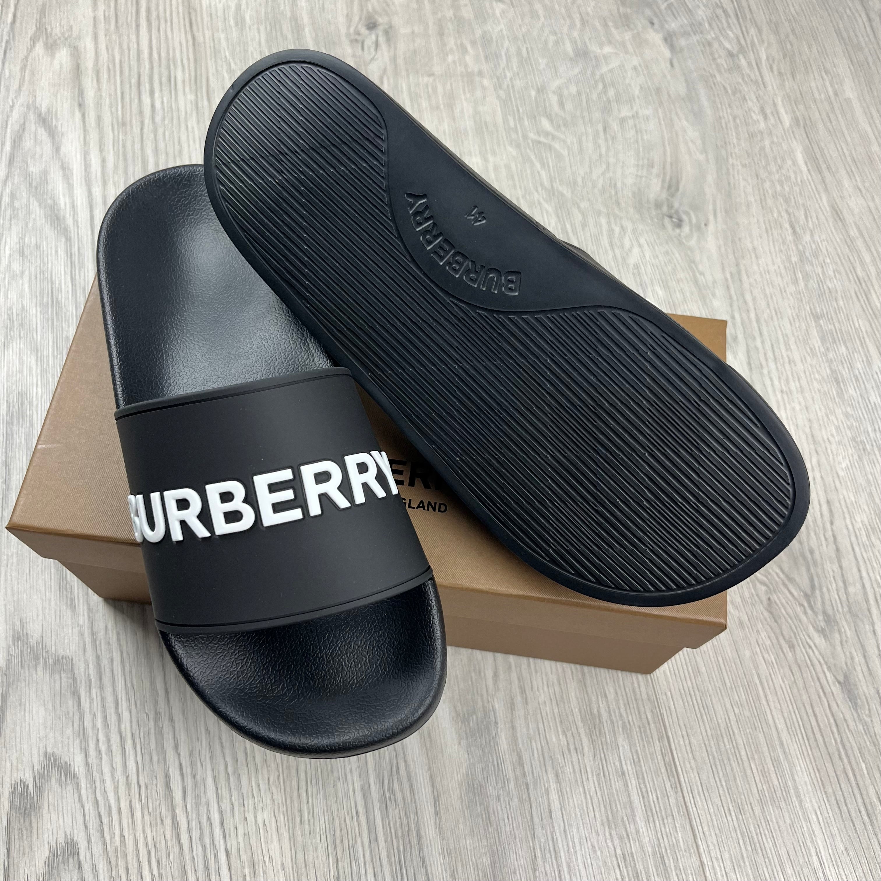 Burberry 'Furley' Slides - Black