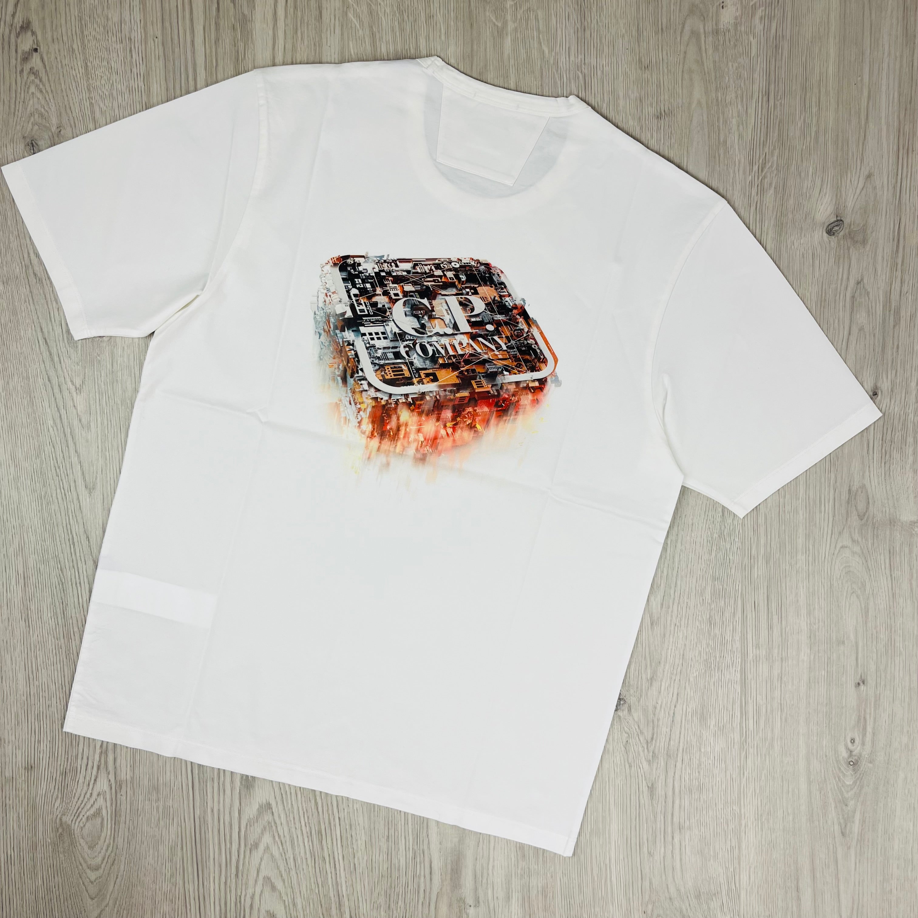 Men's CP Company Metropolis T-Shirt in Gauze White. On sale at Open Attire.