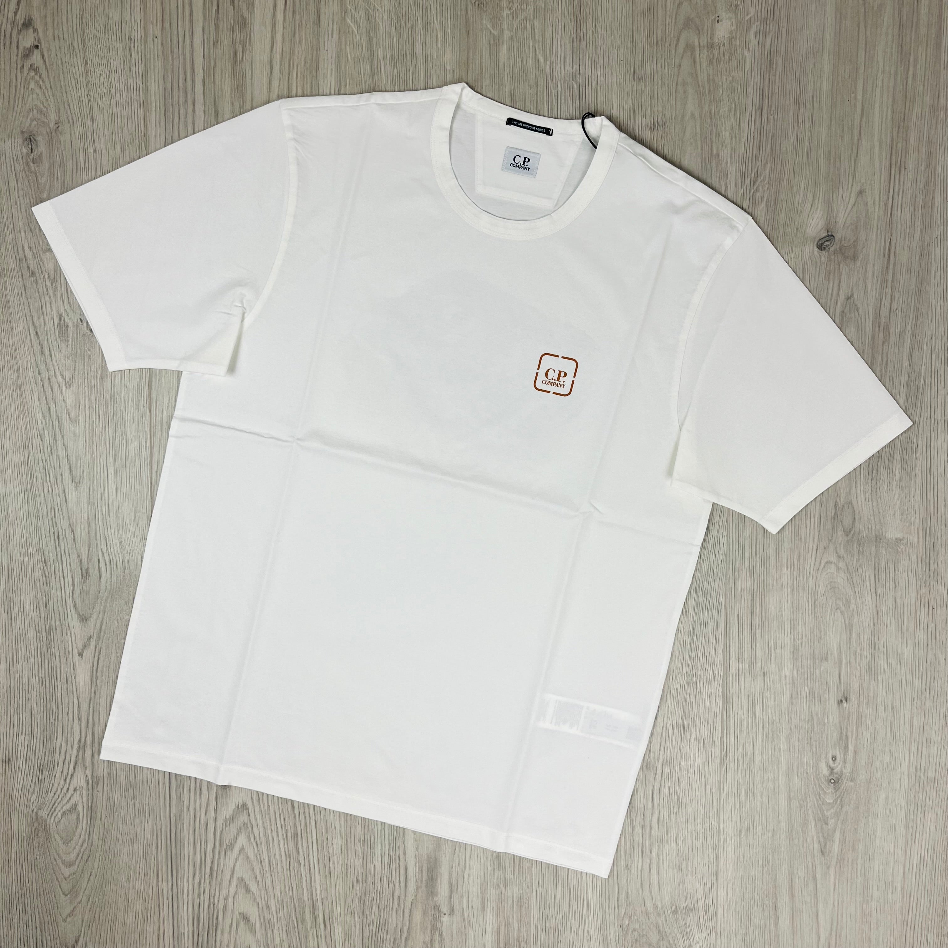 Men's CP Company Metropolis T-Shirt in Gauze White. On sale at Open Attire.