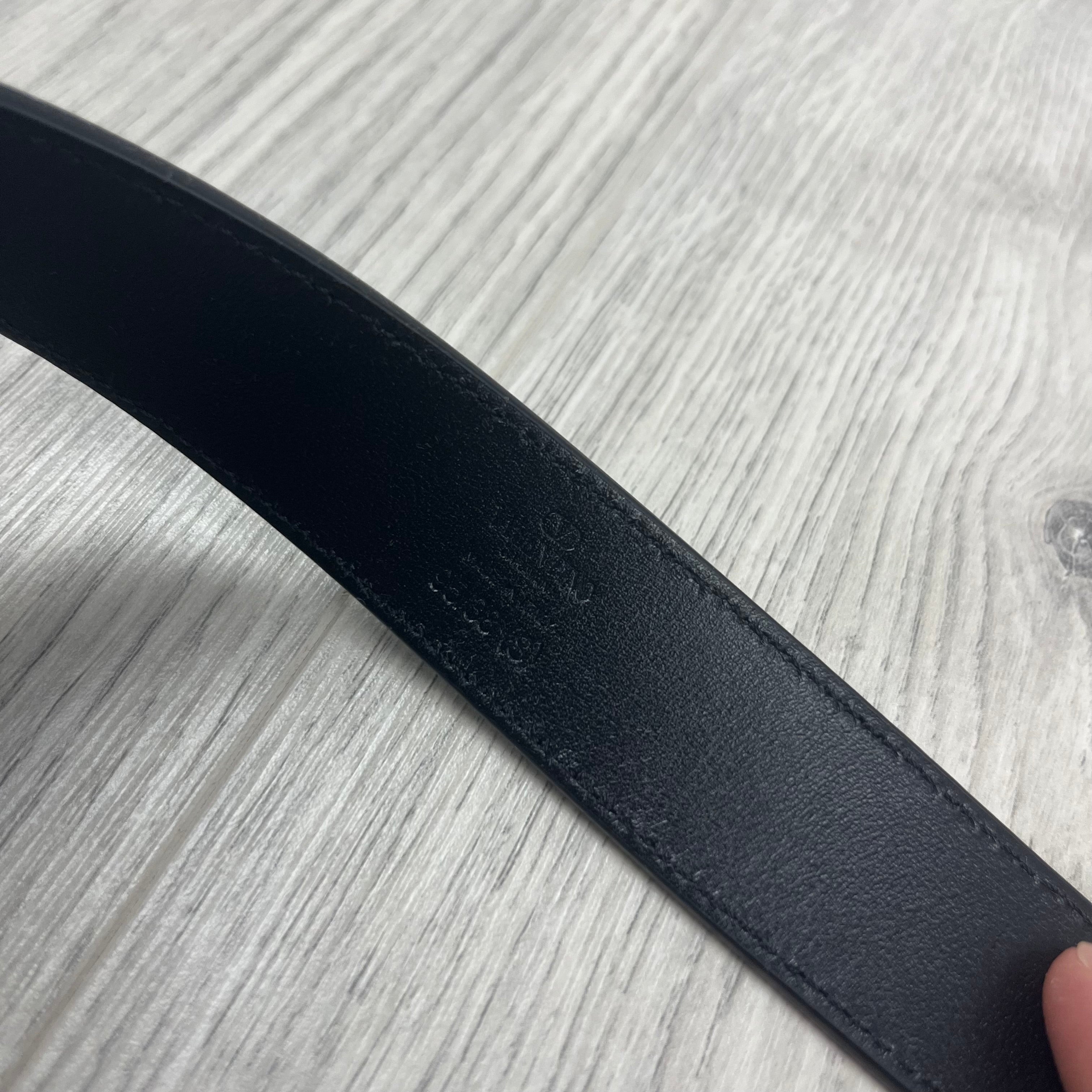 Valentino Leather Belt in Black. On sale at Open Attire.