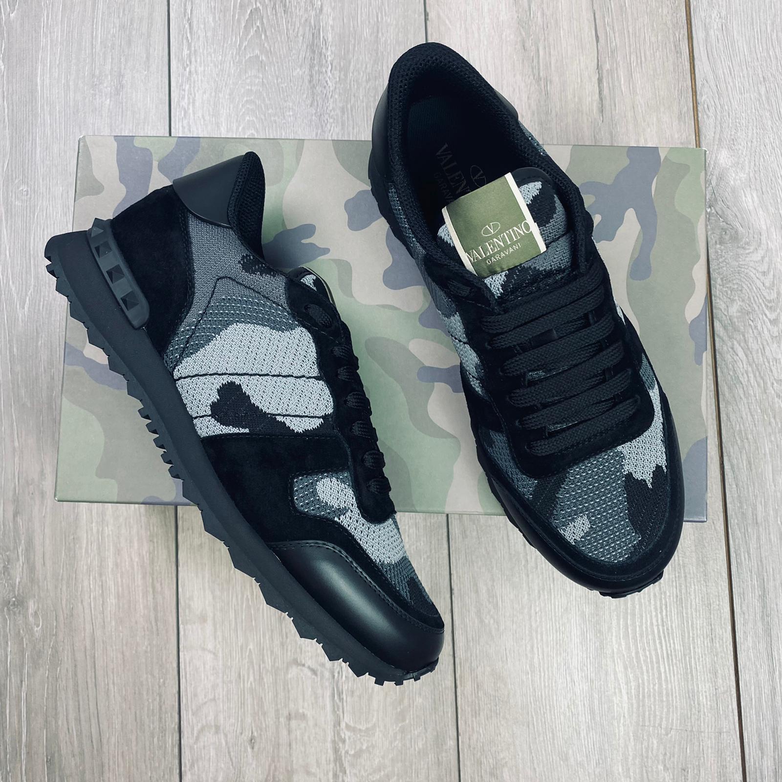Valentino Rockrunner Sneakers - Black