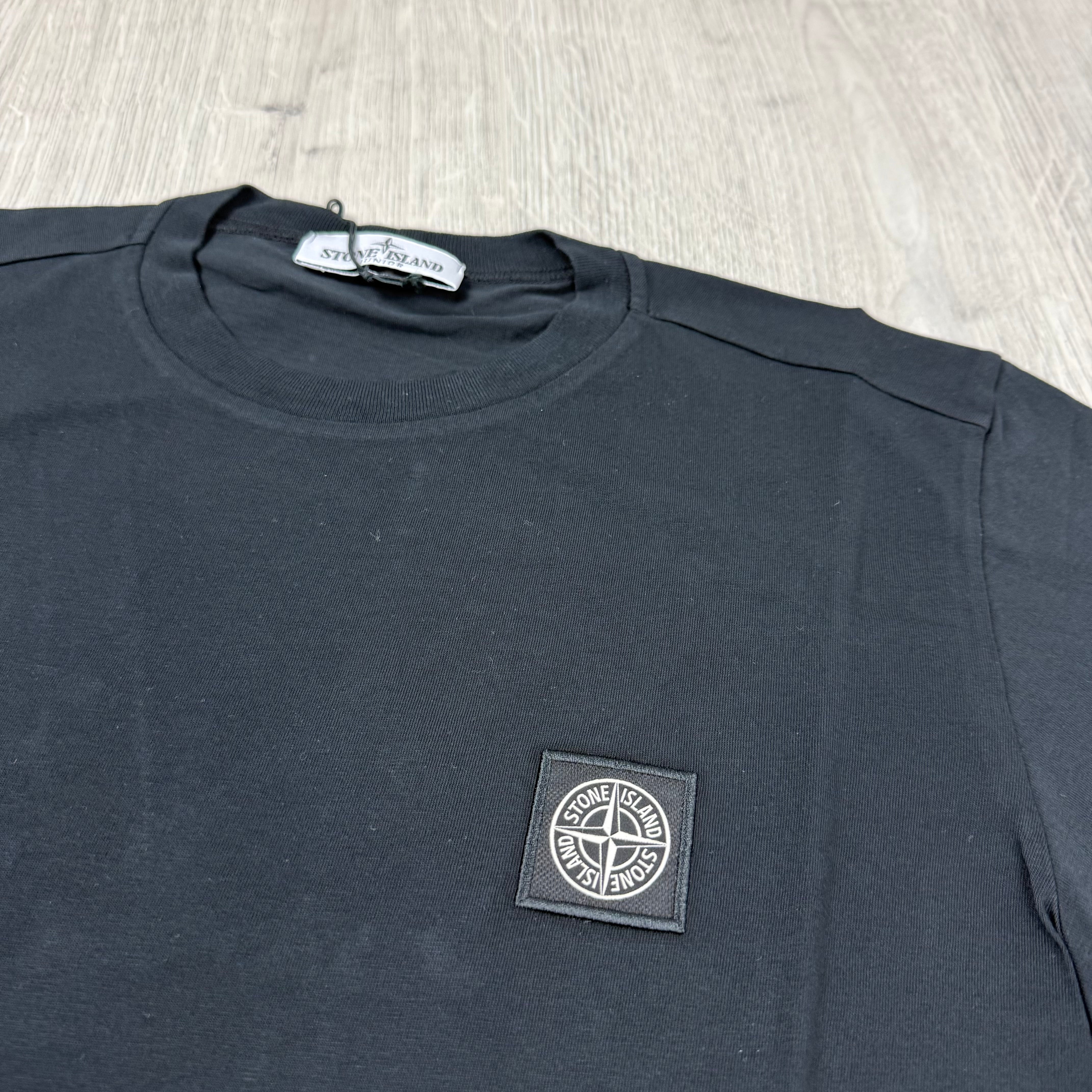 Stone Island Junior Patch T-Shirt - Black