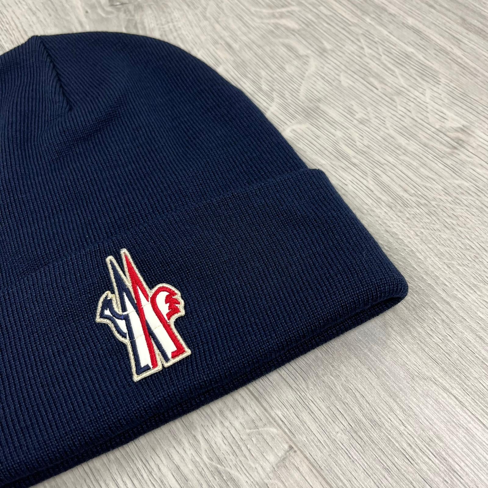 Moncler Grenoble Wool Beanie - Navy