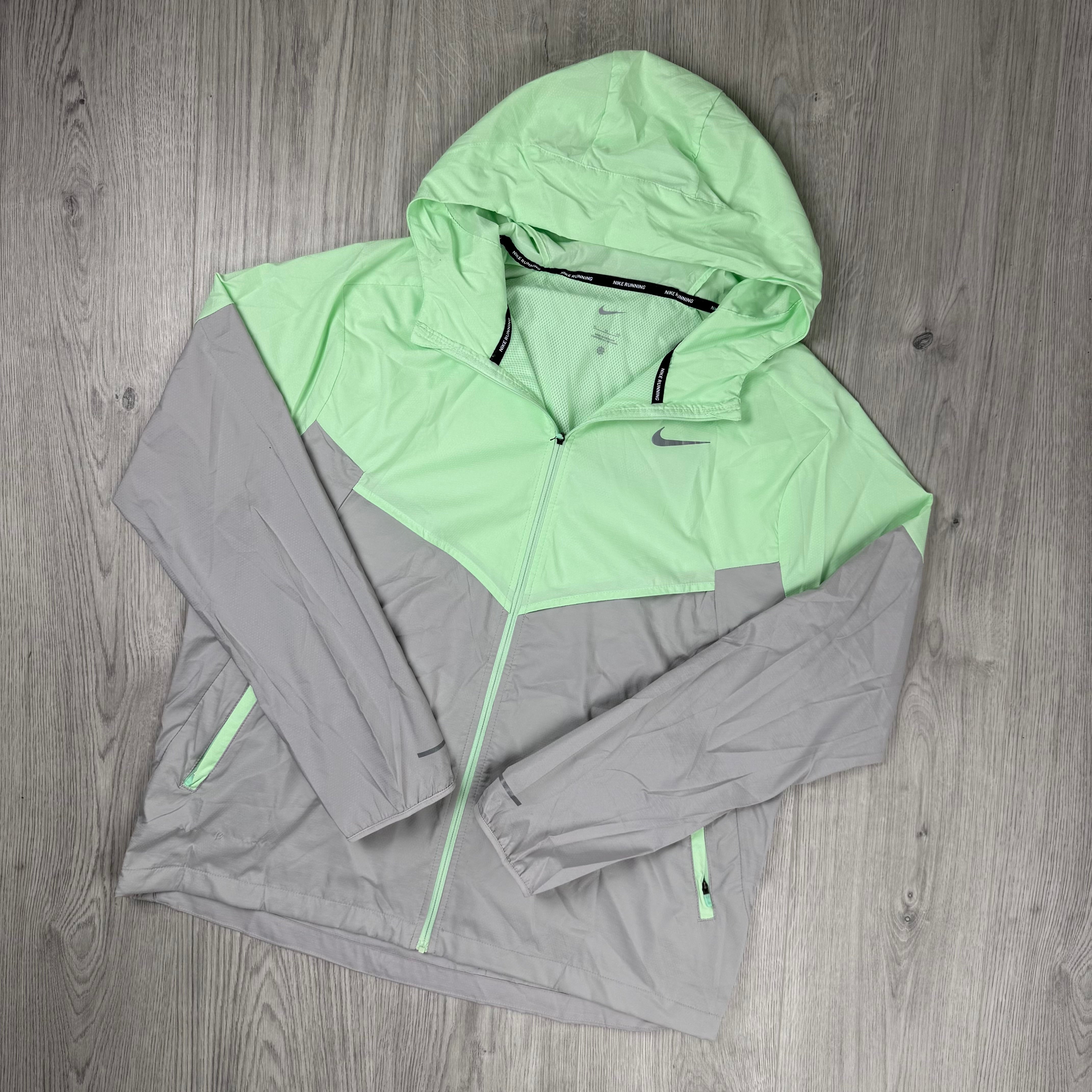 Nike Miler Repel Windbeaker - Grey/Green