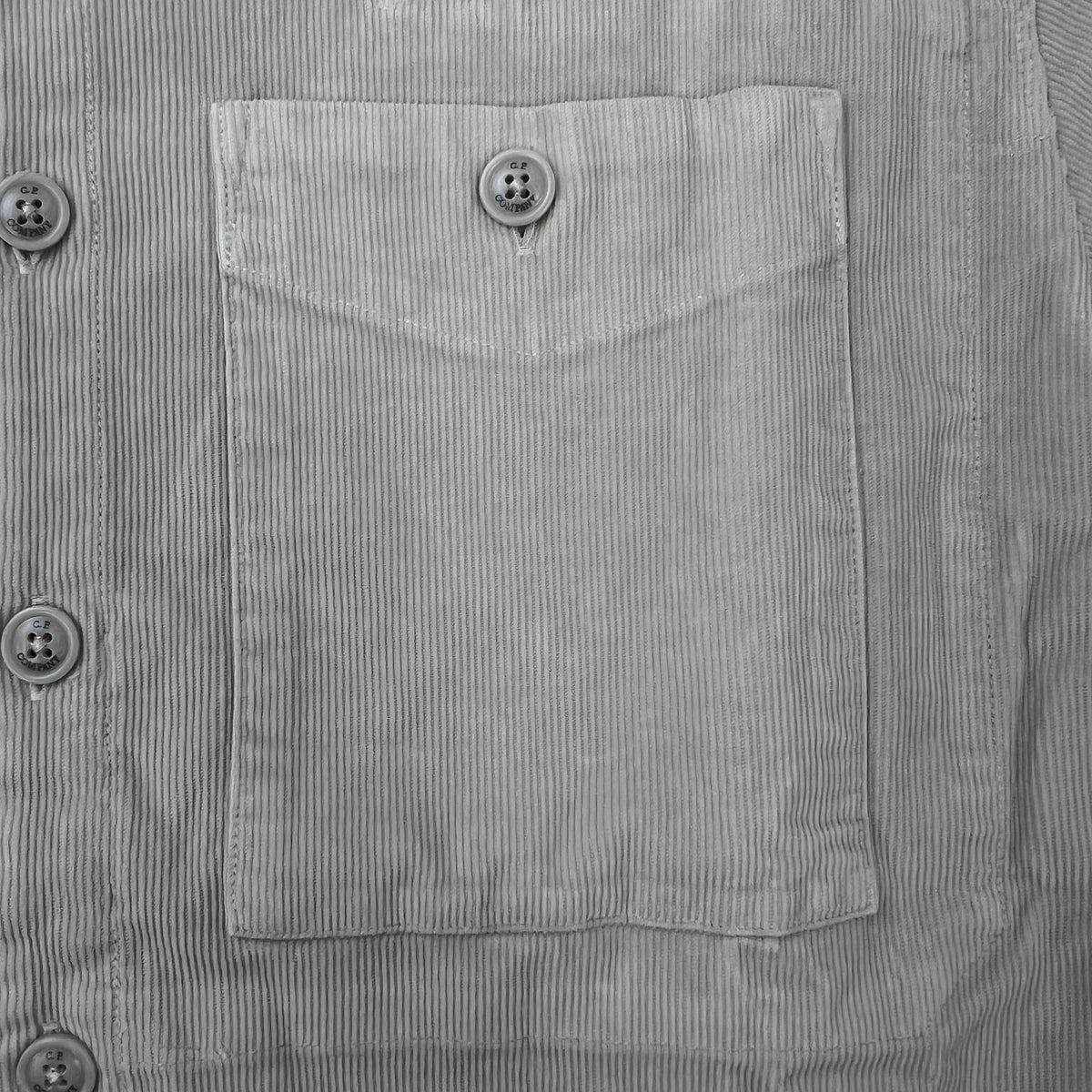 CP Company Corduroy Overshirt - Silver Birch