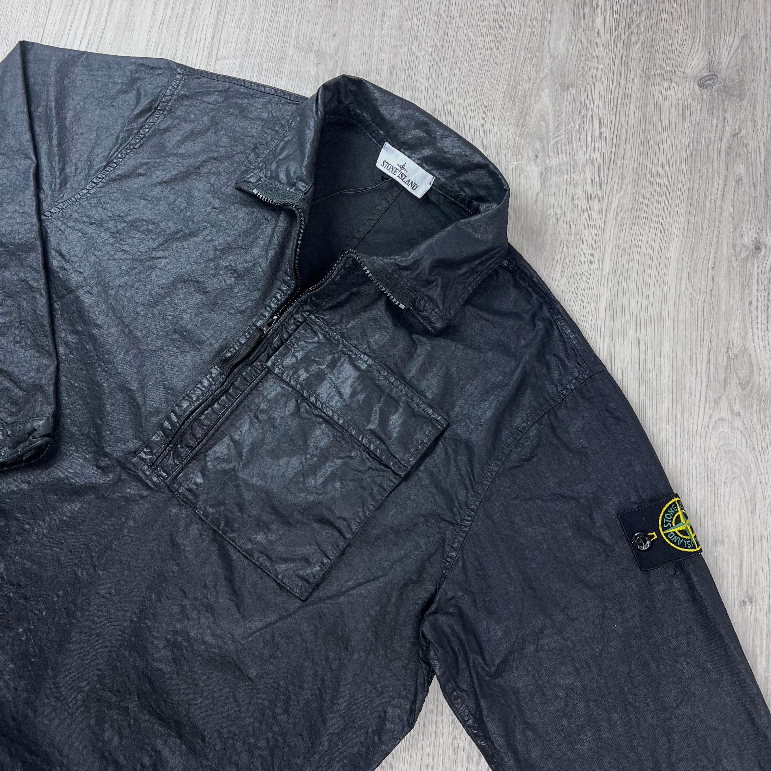 Stone Island Zip Smock - Black