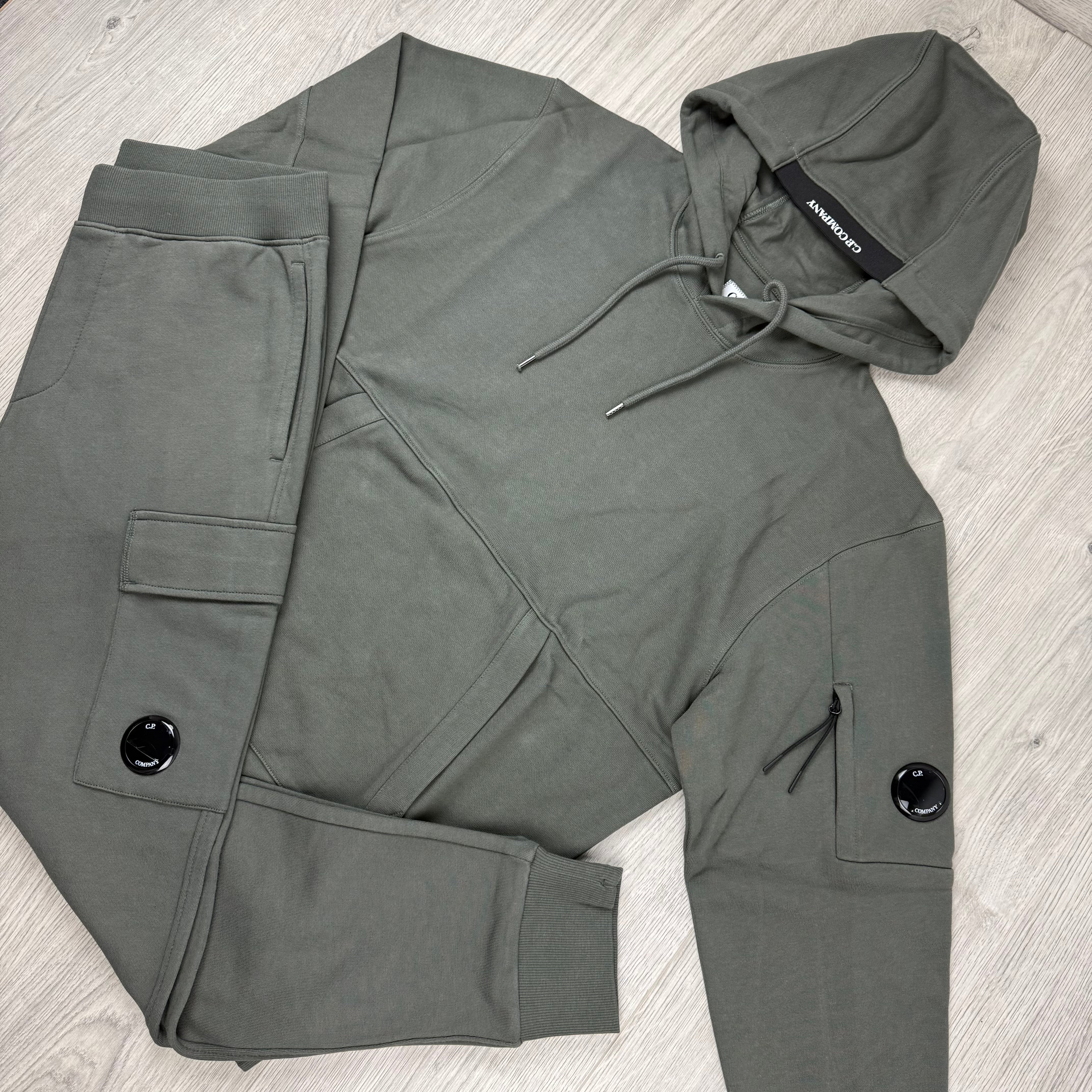 CP Company Raised Fleece Tracksuit - Gunmetal