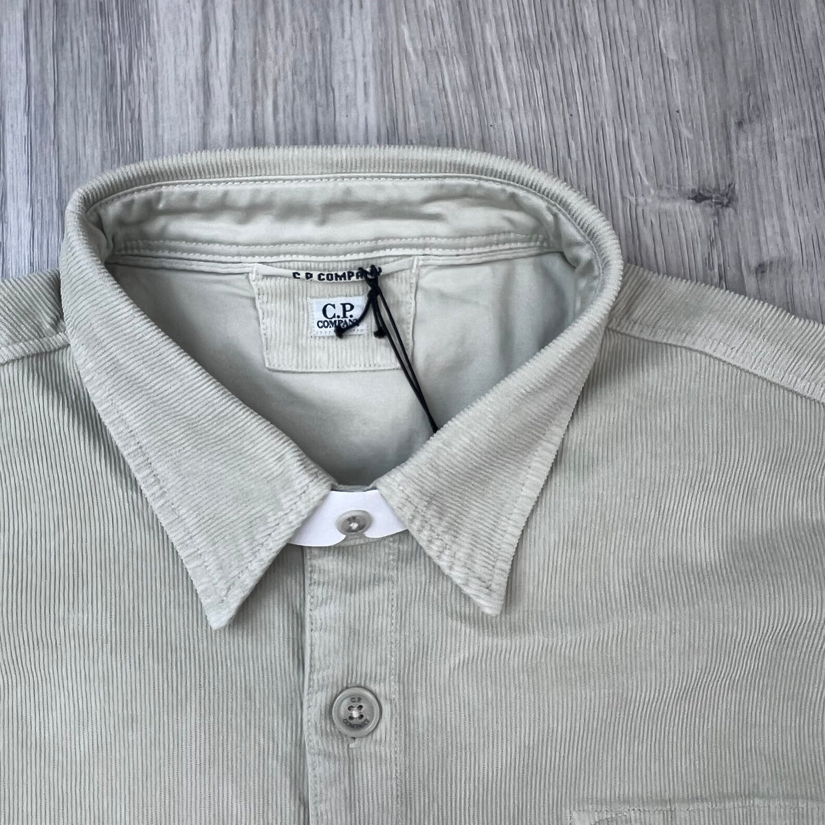 CP Company Corduroy Overshirt - Silver Birch