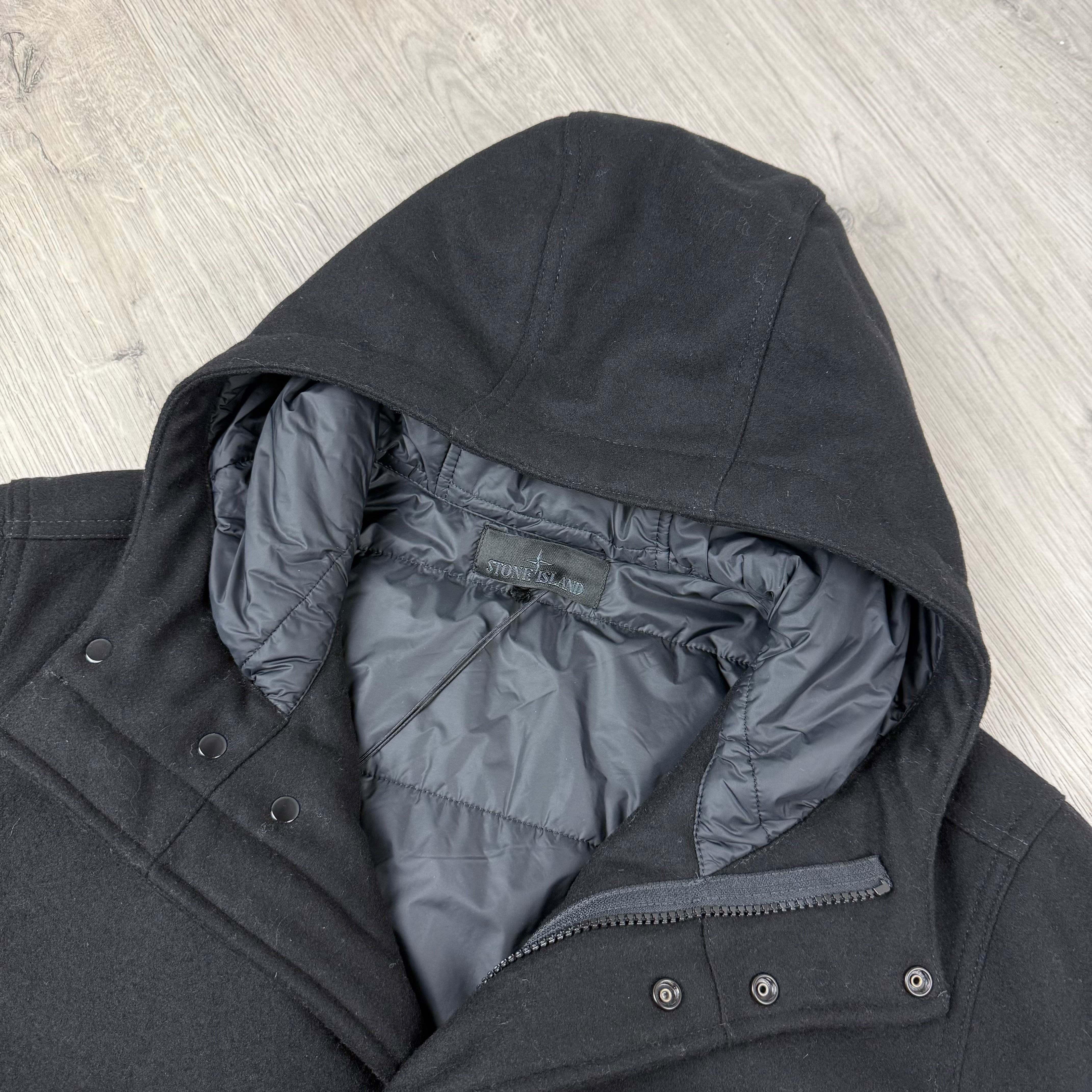 Stone Island Ghost Flanella Lana Jacket - Black