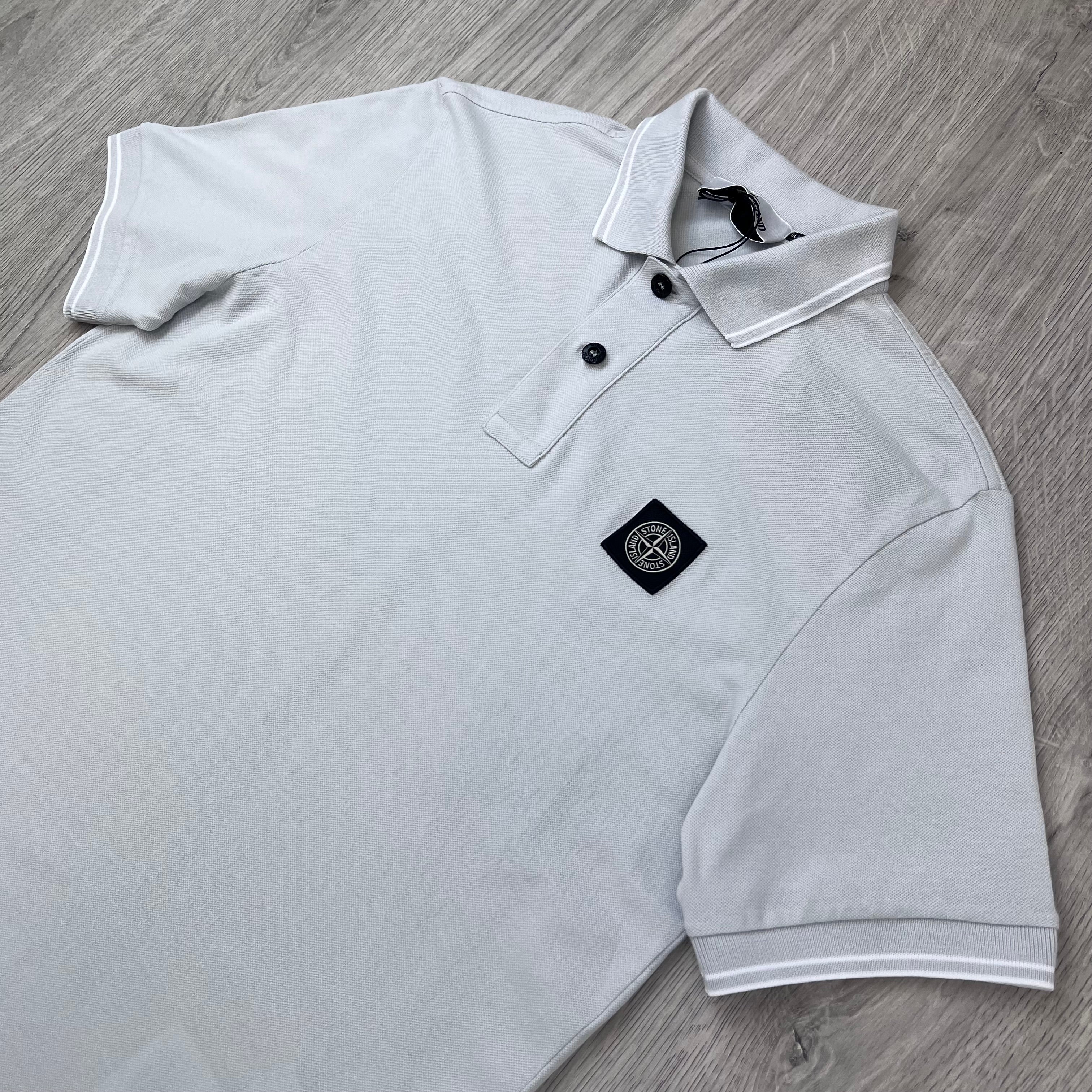 Stone Island Patch Polo Shirt - Sky Blue