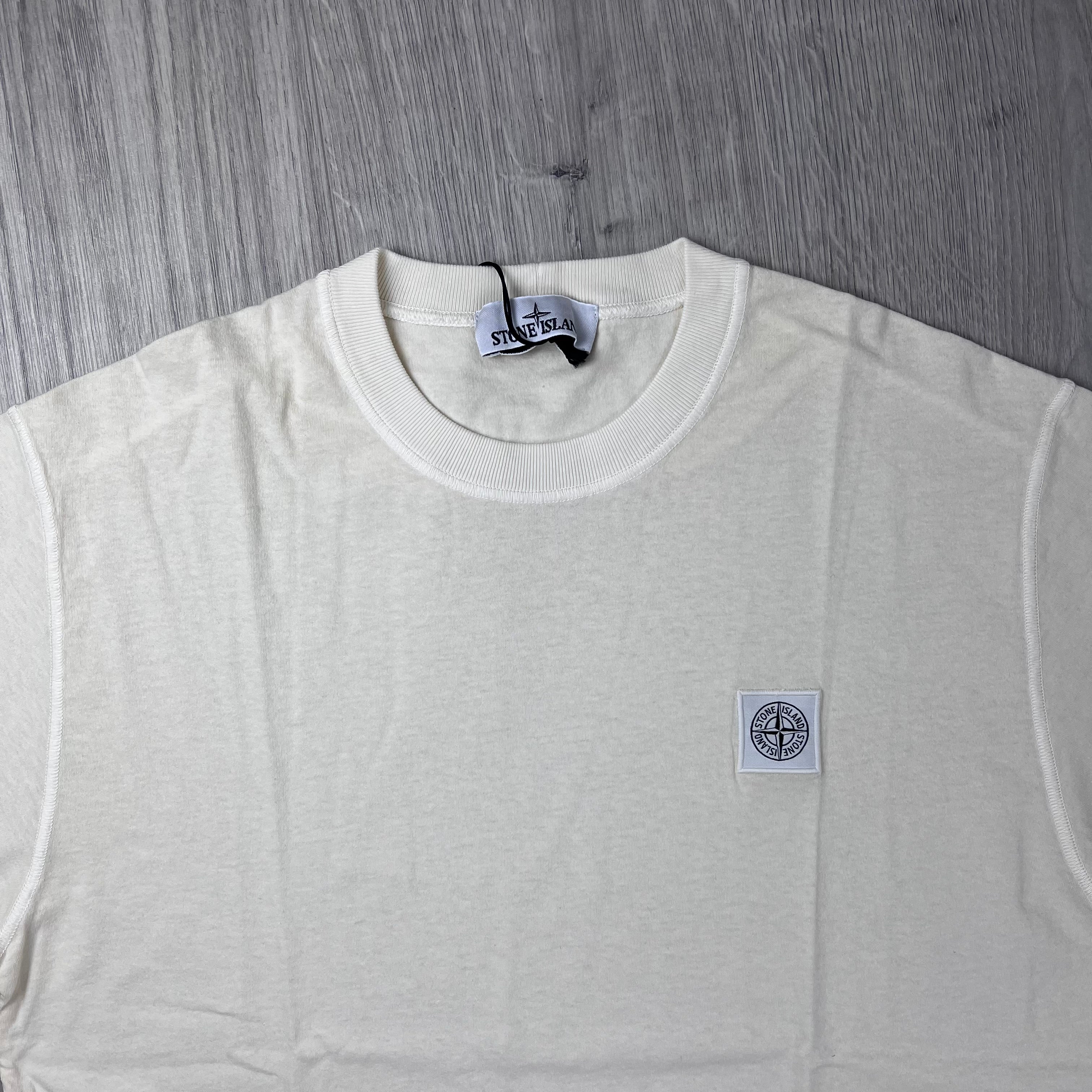 Stone Island 'Fissato' Patch T-Shirt - Ivory
