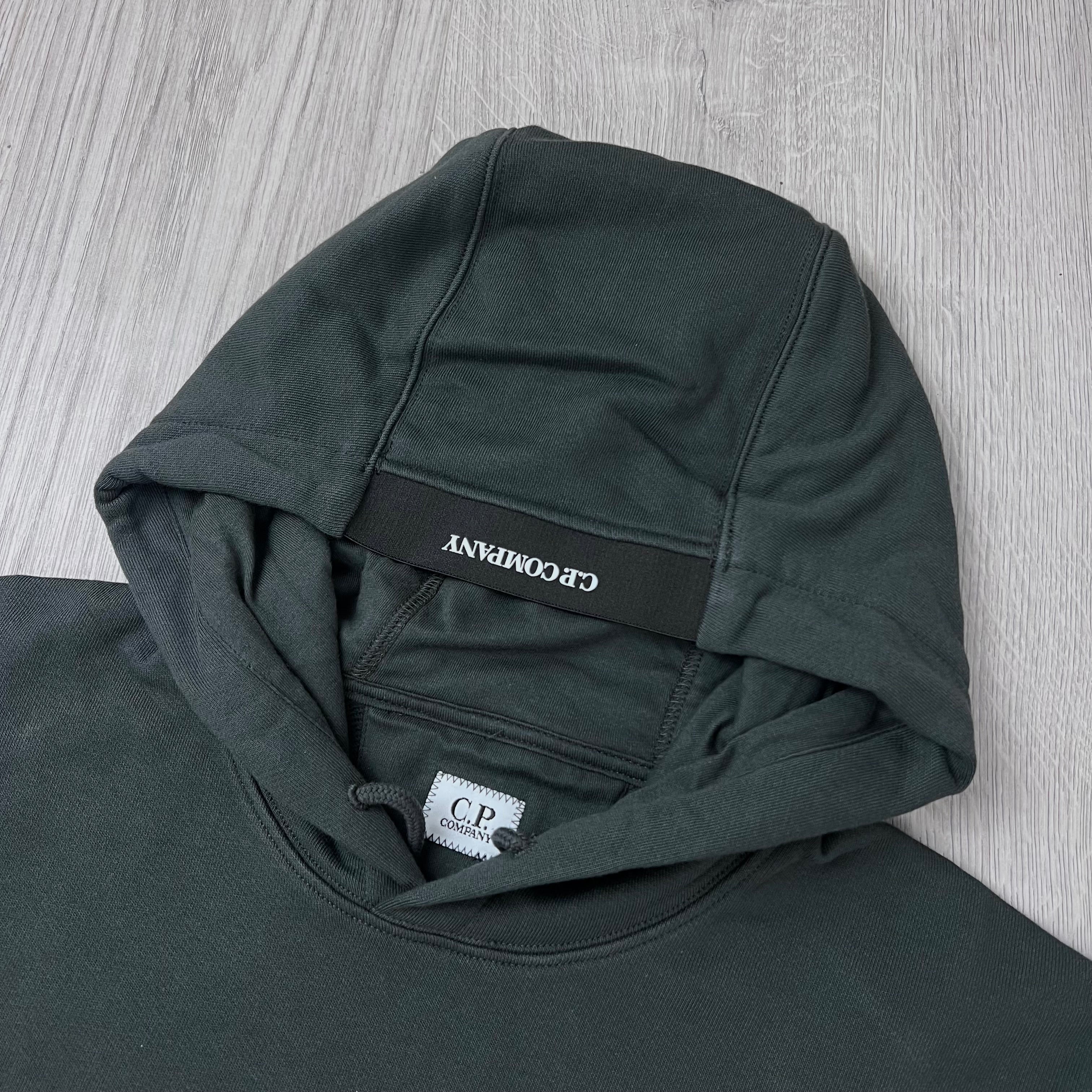 CP Company Raised Fleece Hoodie - Raven
