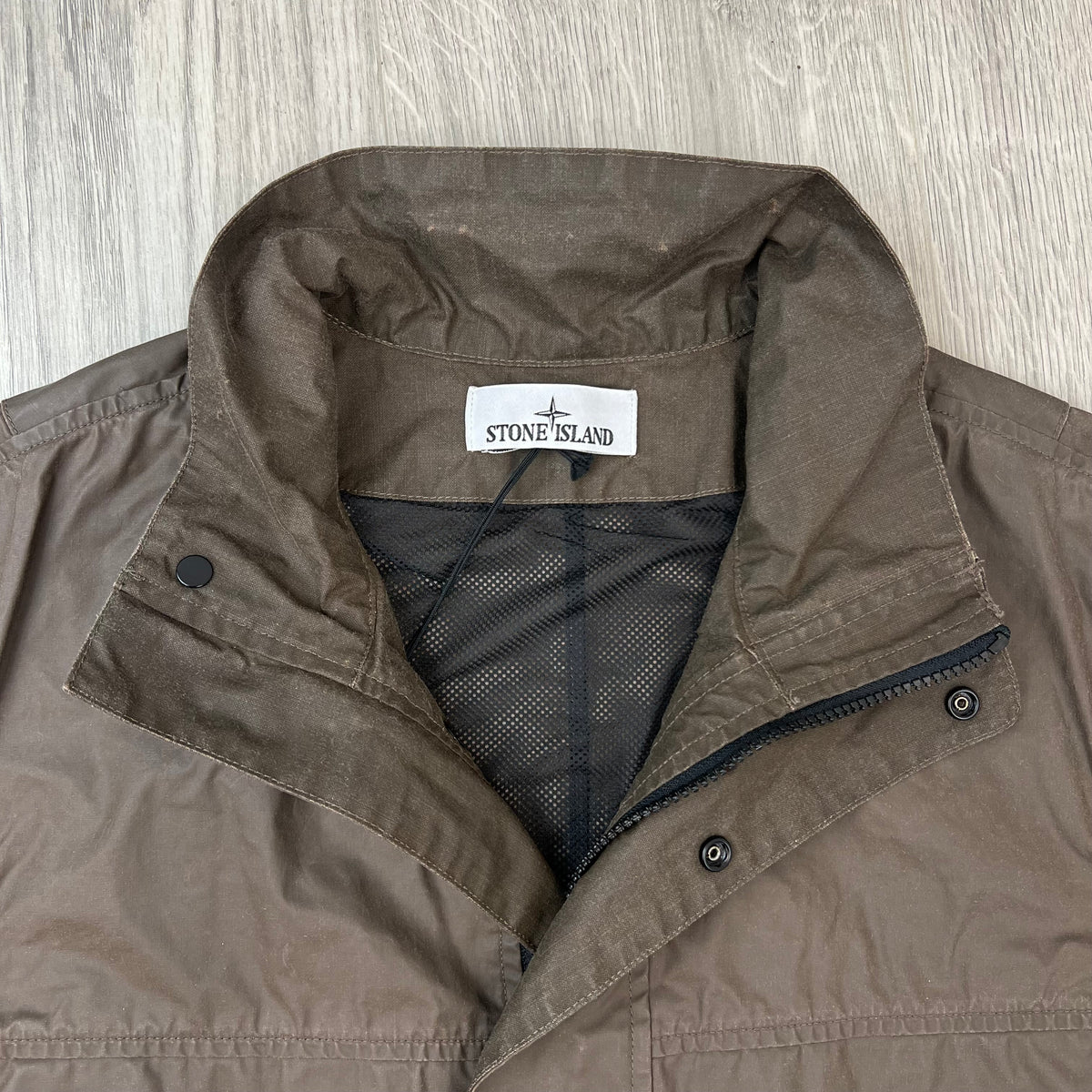Stone Island Waxed Field Jacket - Umber
