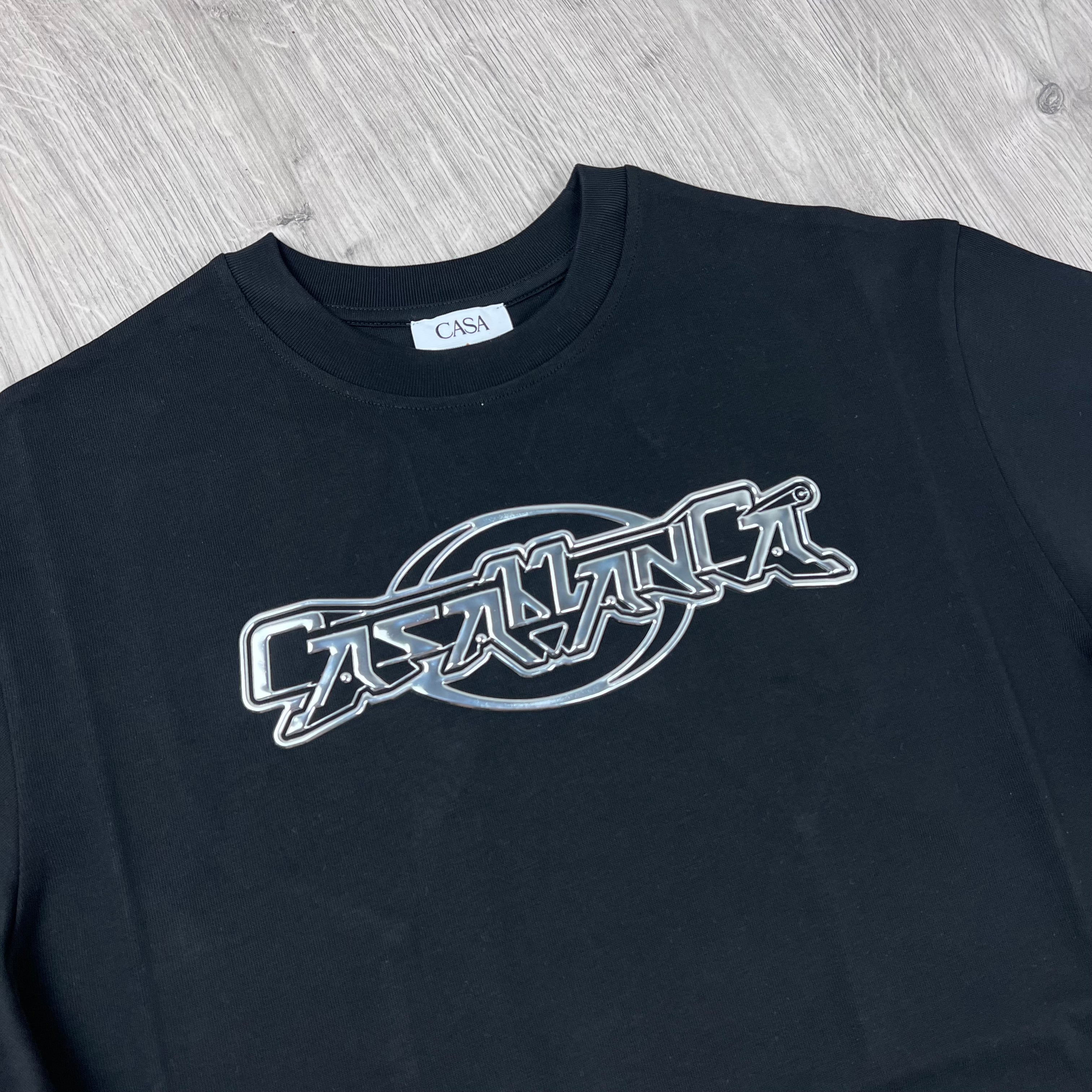 Casablanca 'Chrome Oversized' T-Shirt - Black