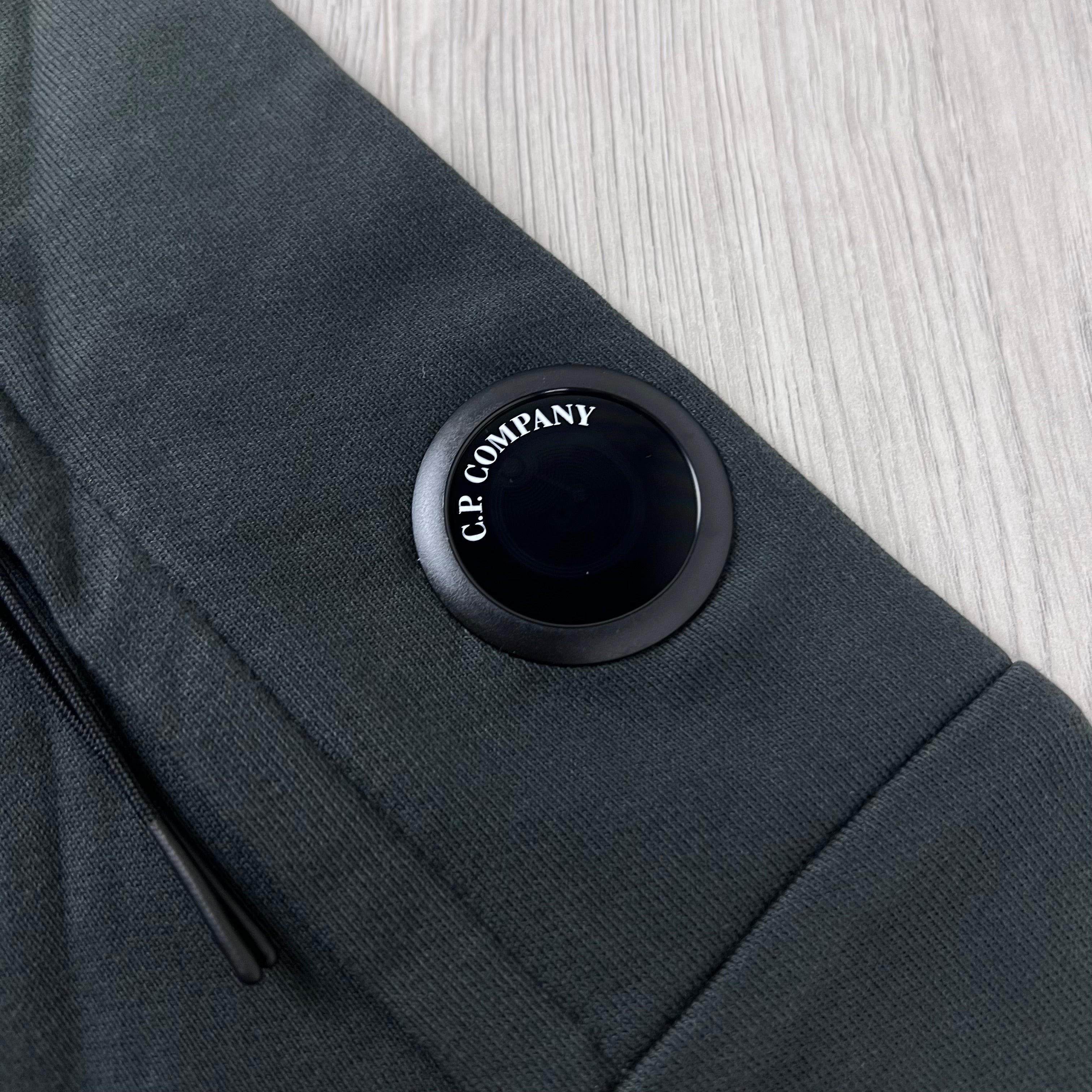 CP Company Raised Fleece Hoodie - Raven