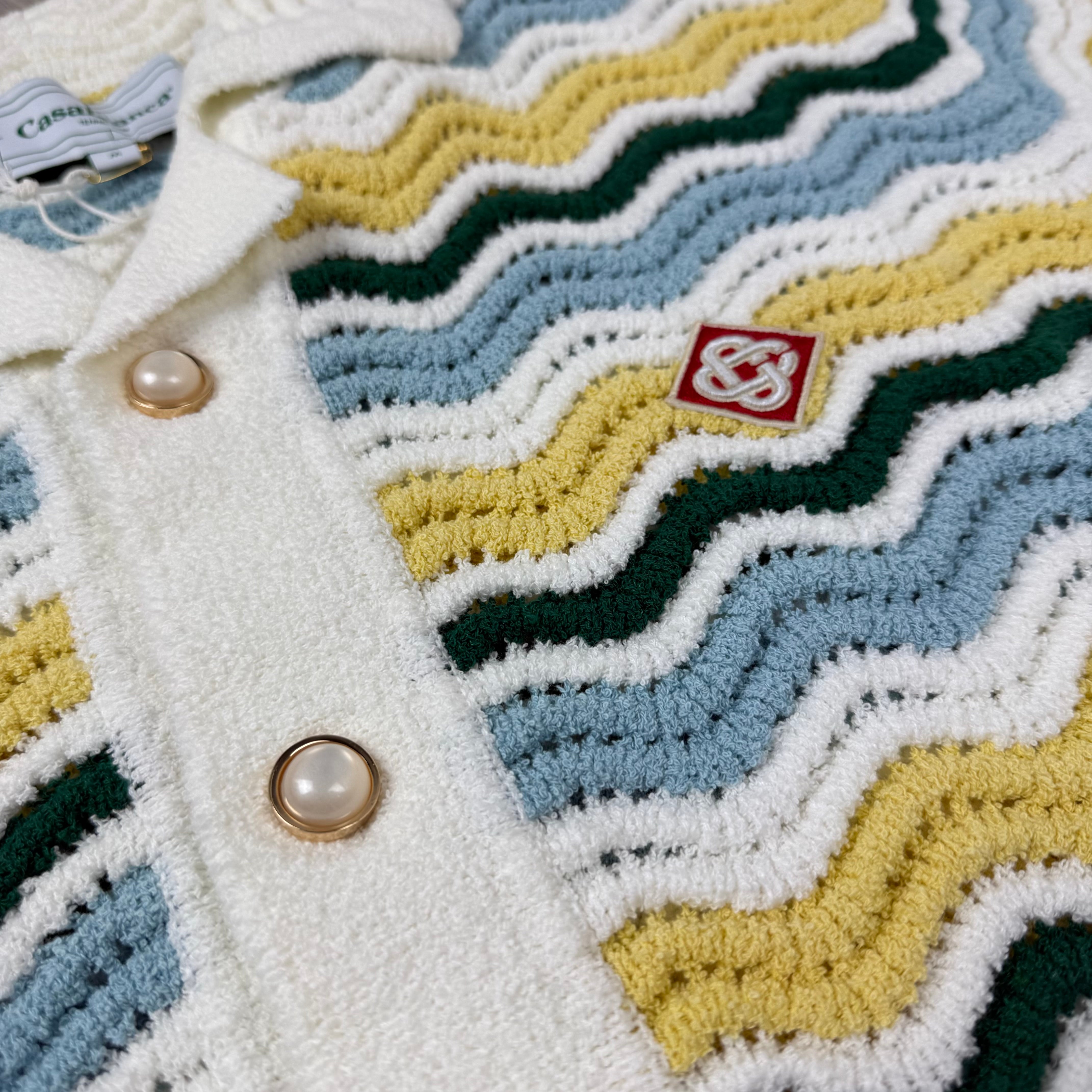 Casablanca 'Wavy' Boucle Shirt - Multicolour