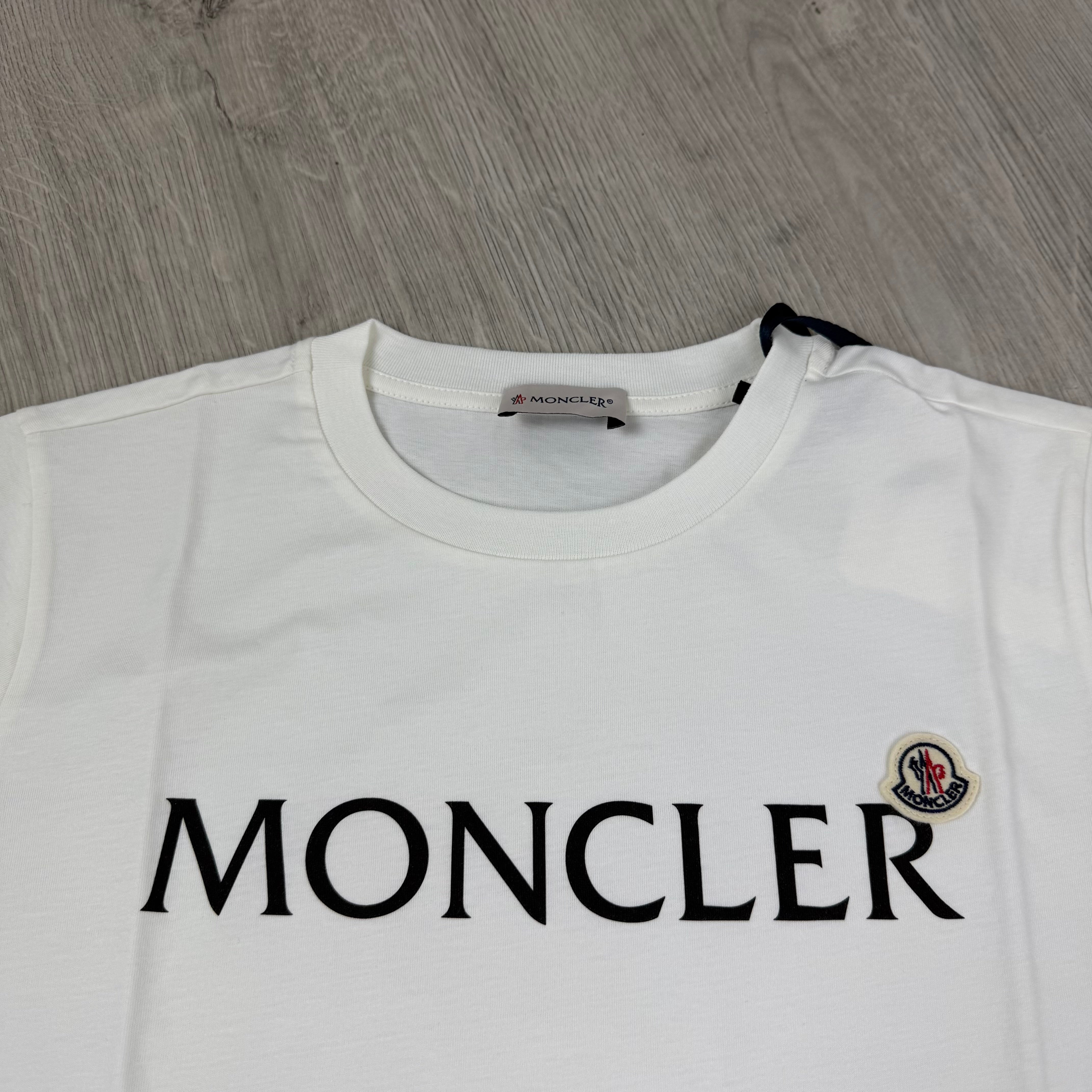 Moncler Junior Printed T-Shirt - White