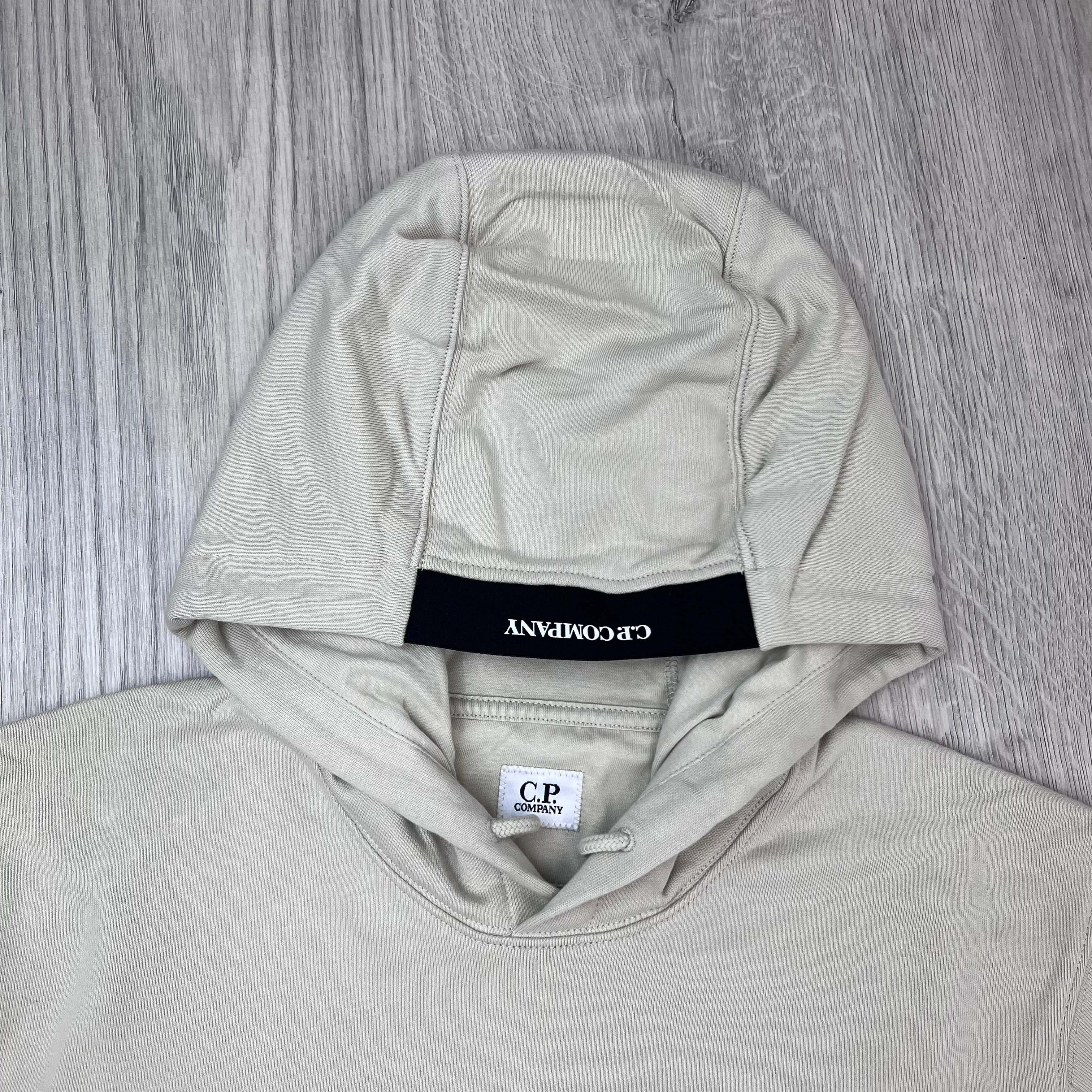 CP Company Raised Fleece Hoodie - Silver Birch