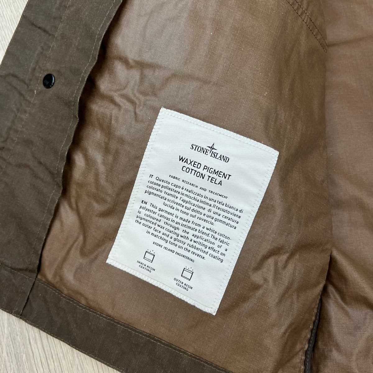 Stone Island Waxed Field Jacket - Umber