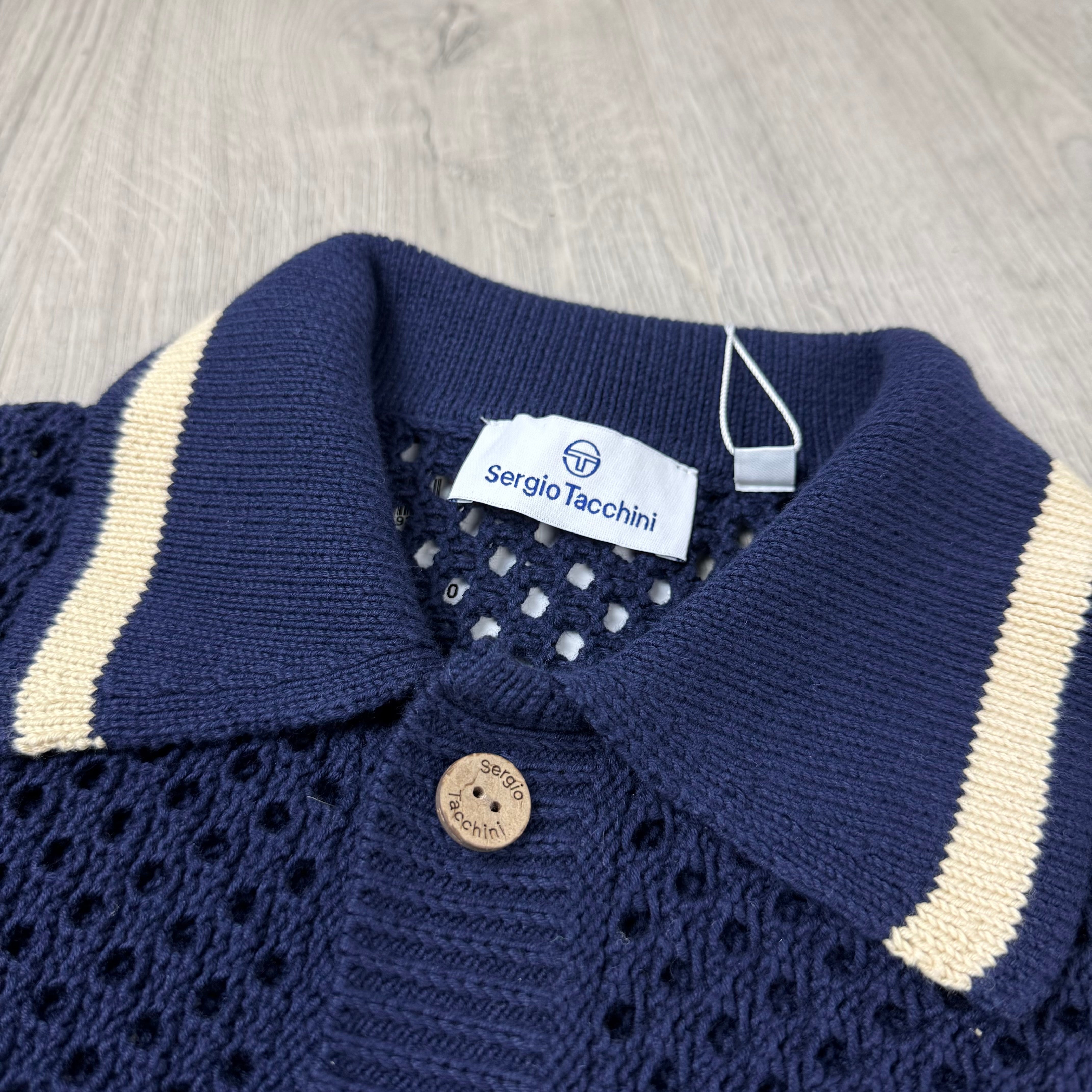 Sergio Tacchini 'Ortigia' Mesh Shirt - Navy
