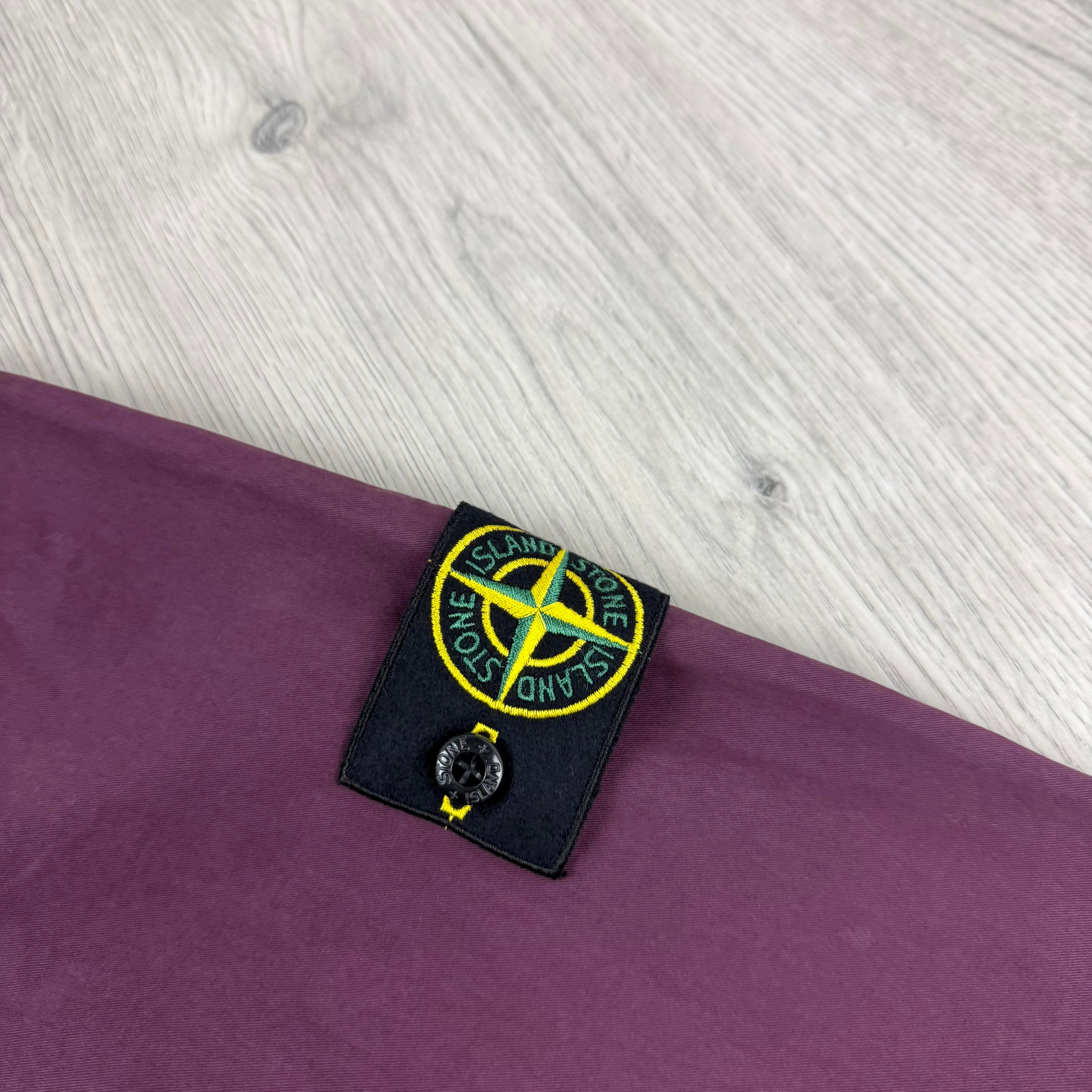 Stone Island Zip Overshirt - Amaranth