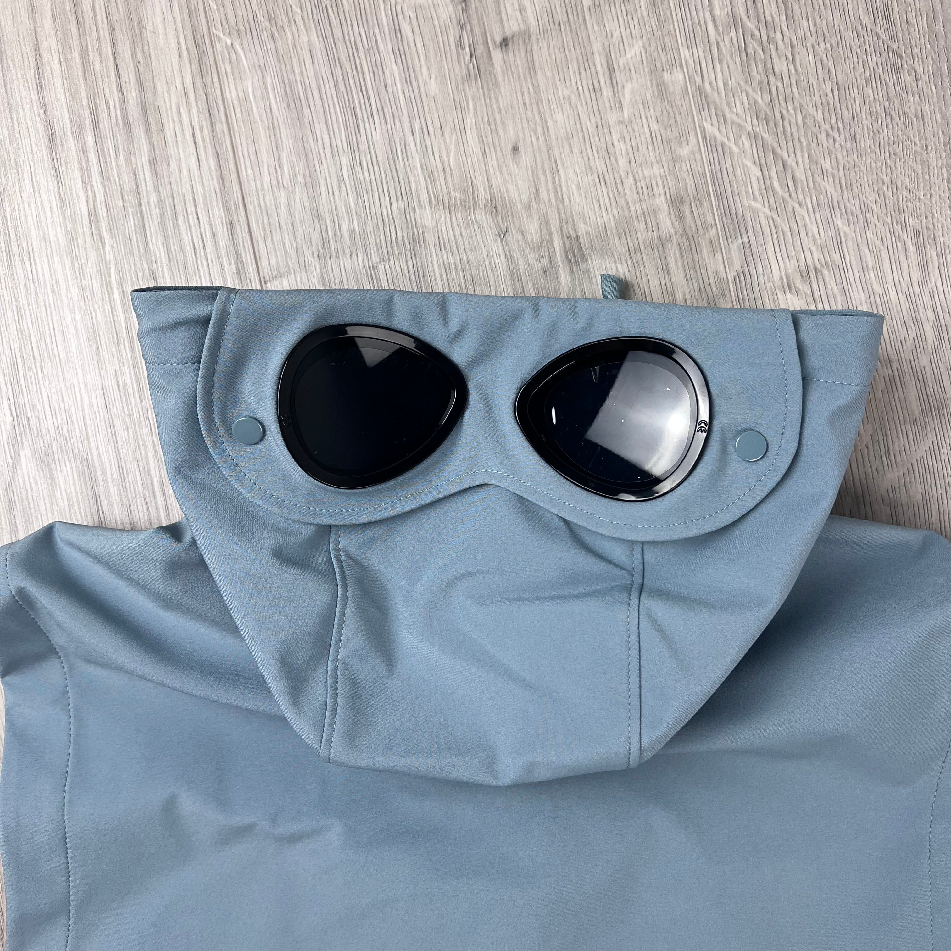 CP Company Goggle Shell Gilet - Silver Blue